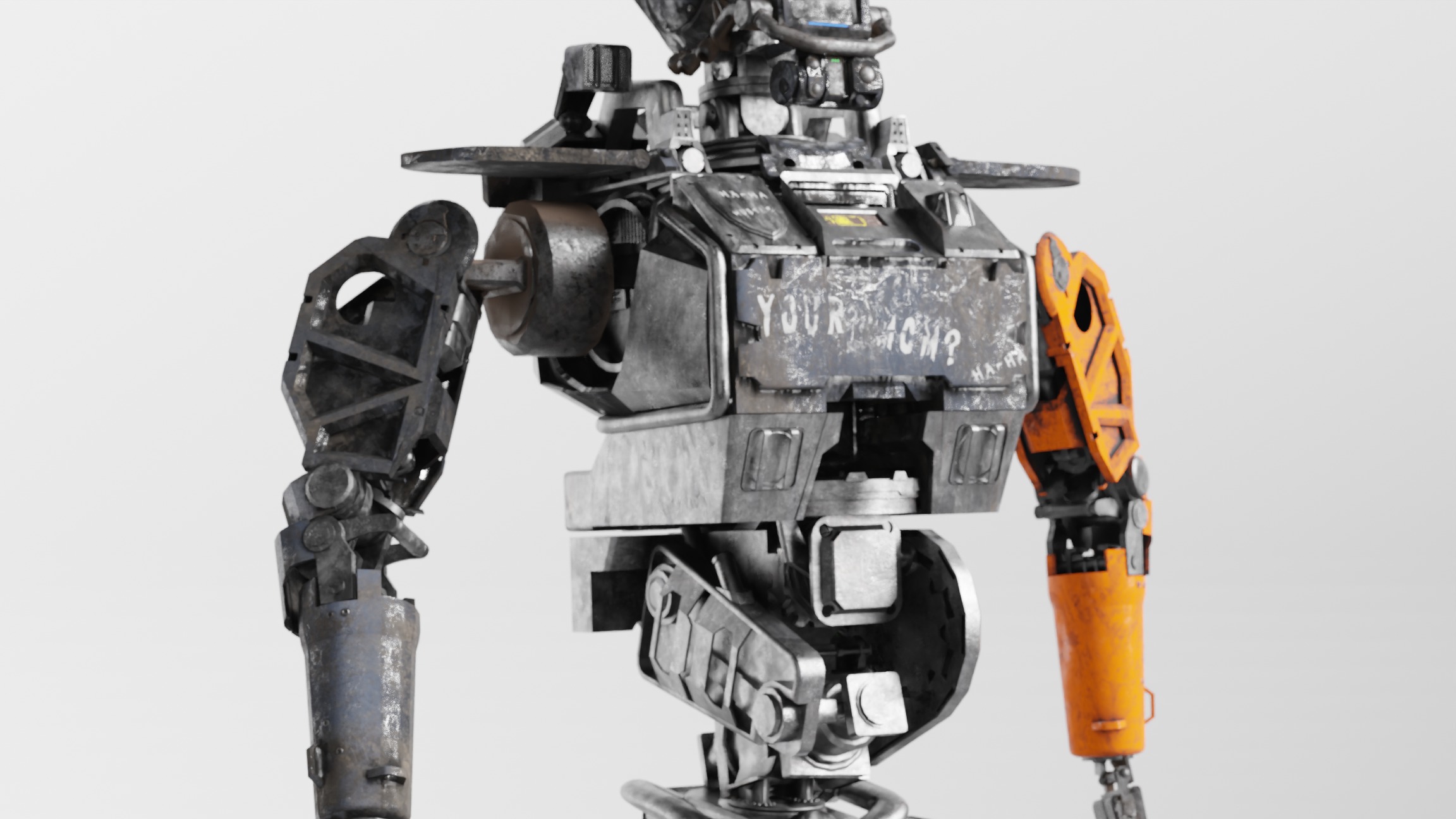 Chappie Robot Fully IK-Rigged 3D Model  3D model_3