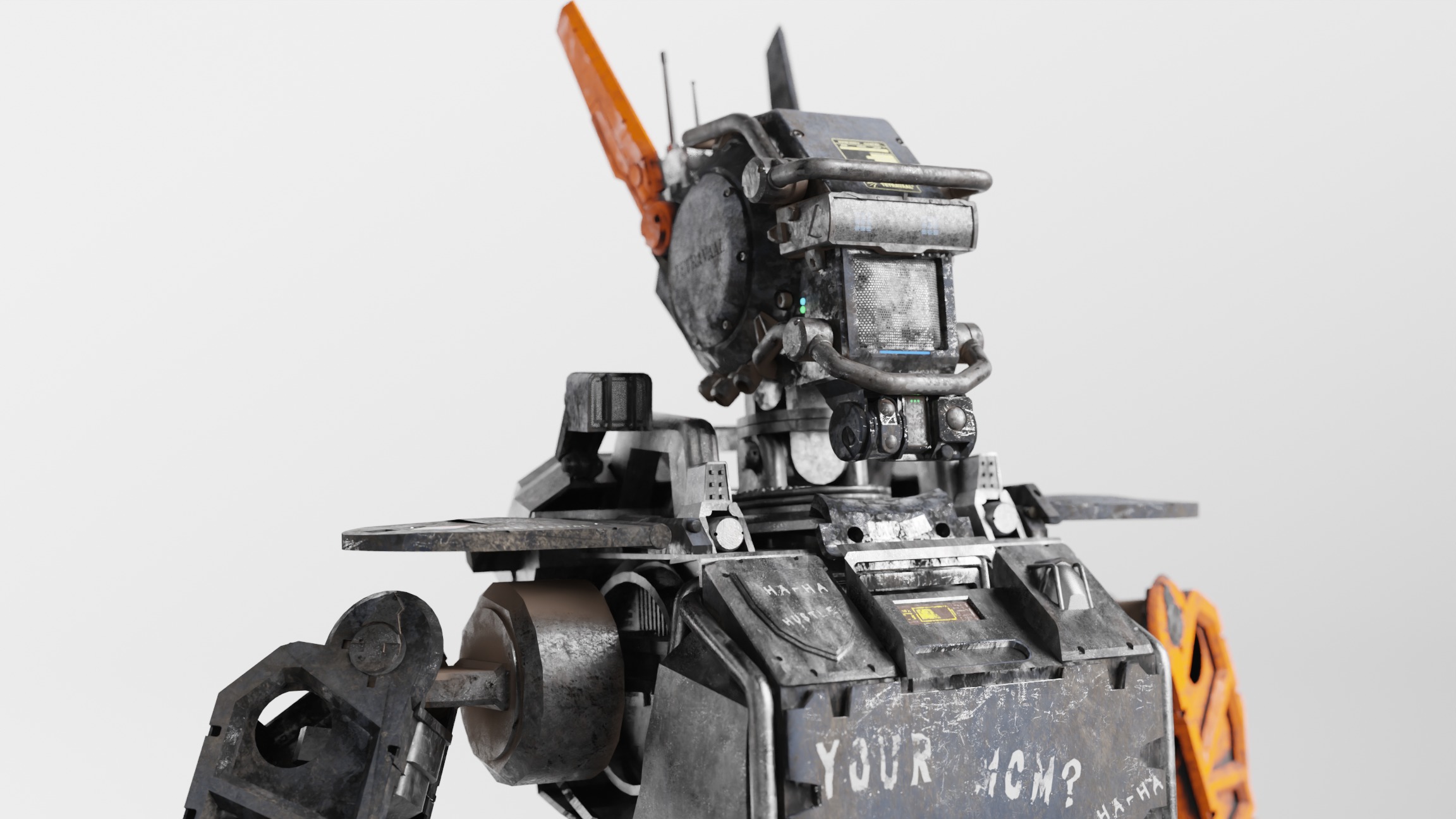 Chappie Robot Fully IK-Rigged 3D Model  3D model_8
