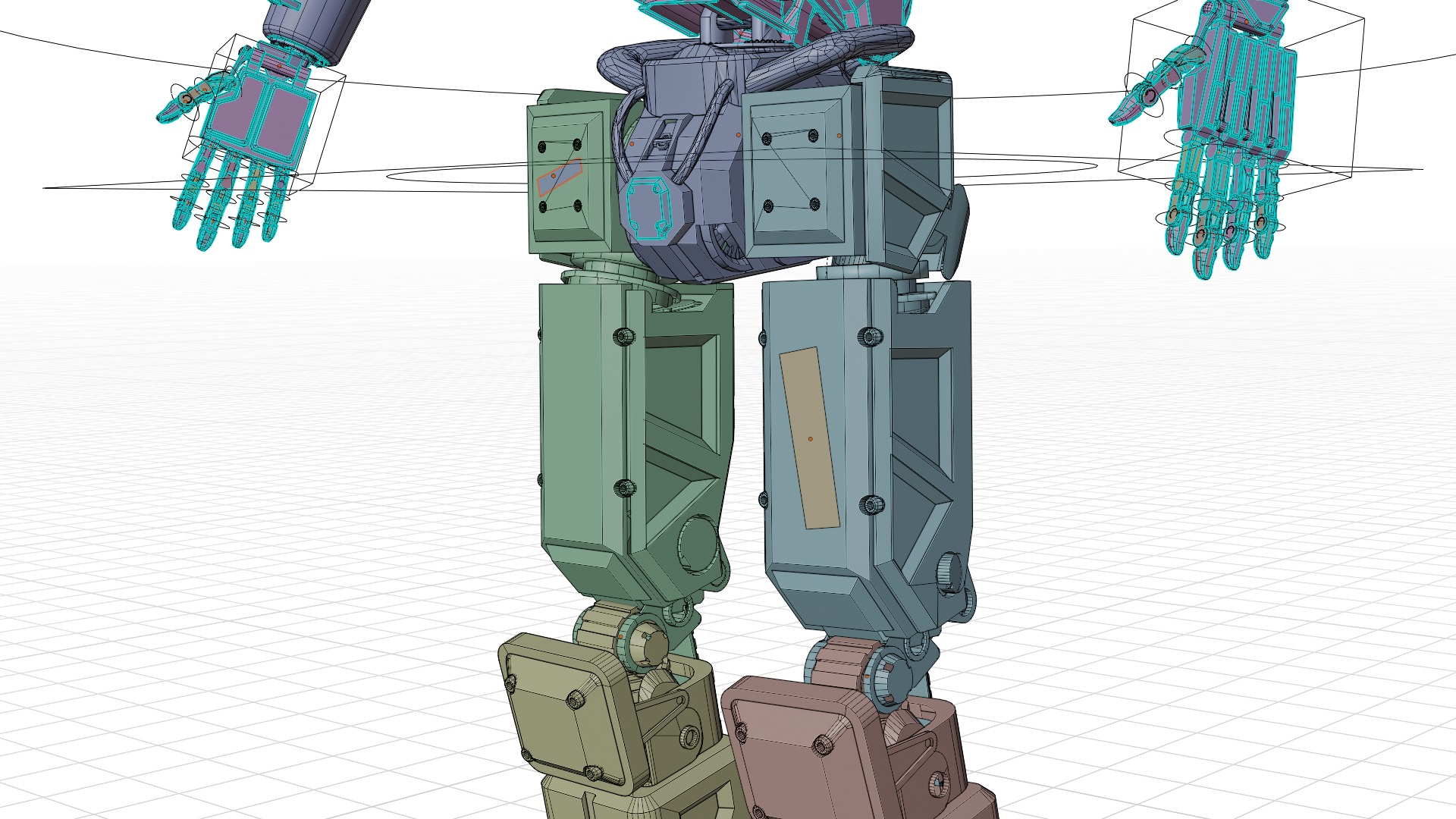 Chappie Robot Fully IK-Rigged 3D Model  3D model_14