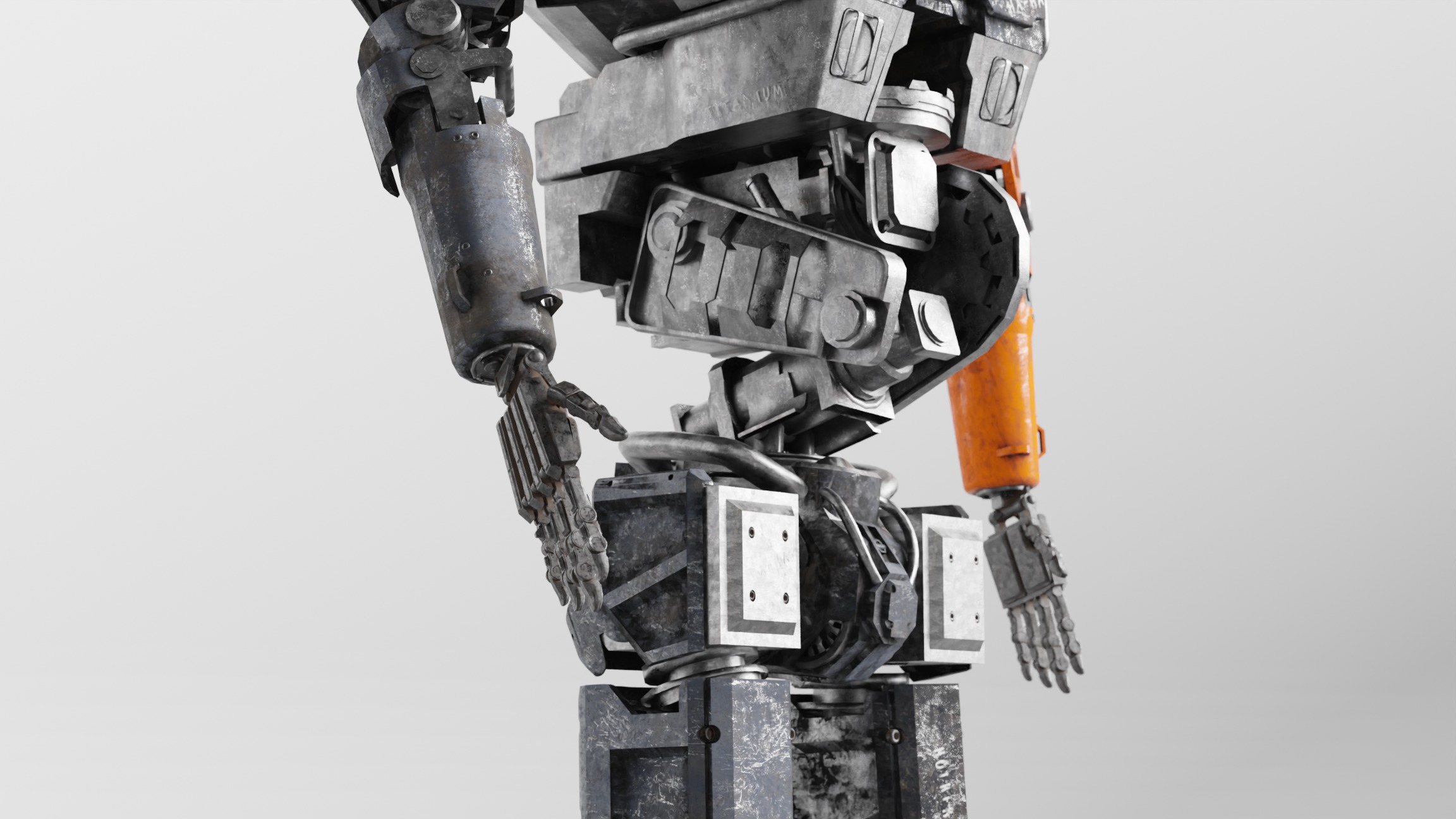 Chappie Robot Fully IK-Rigged 3D Model  3D model_4