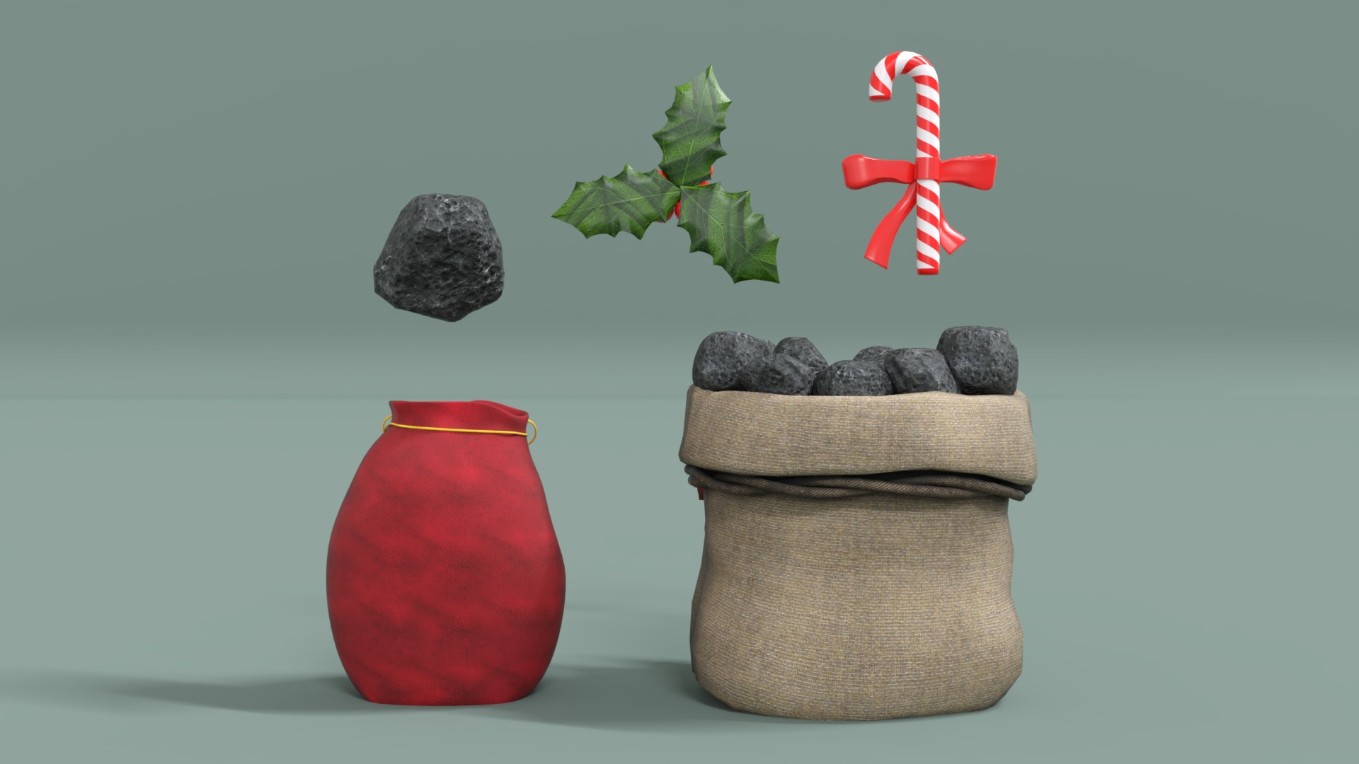 YOU Been Naughty Items For Christmas Low-poly 3D model_1