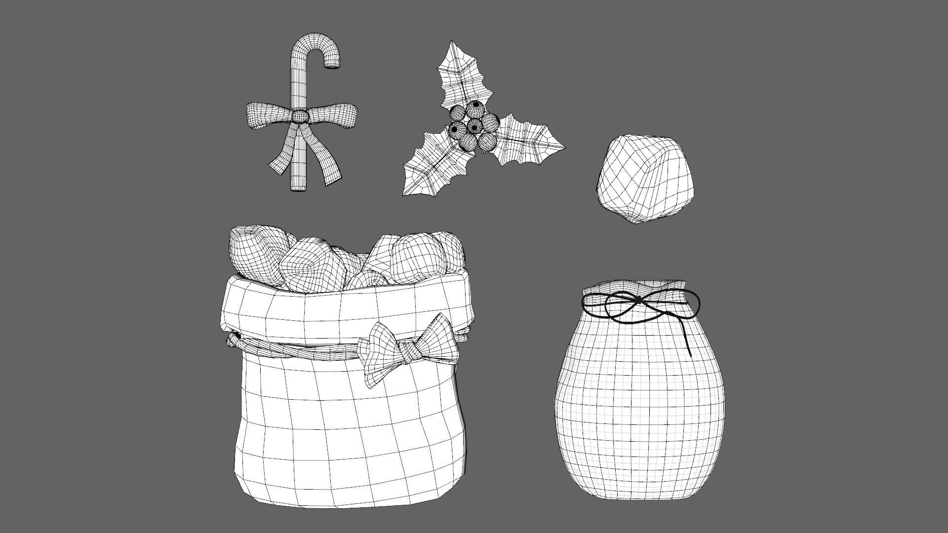 YOU Been Naughty Items For Christmas Low-poly 3D model_9