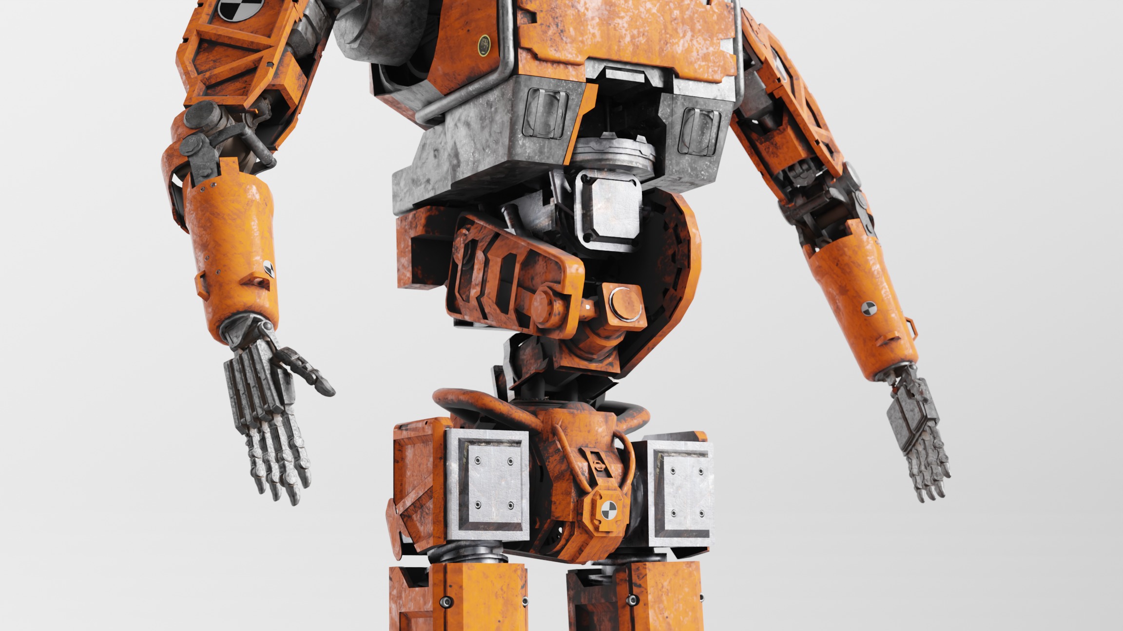 Chappie Prototype Variant Fully IK-RIGGED  3D model_4