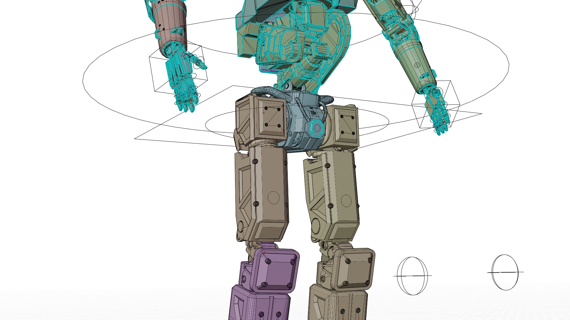Chappie Prototype Variant Fully IK-RIGGED  3D model_16
