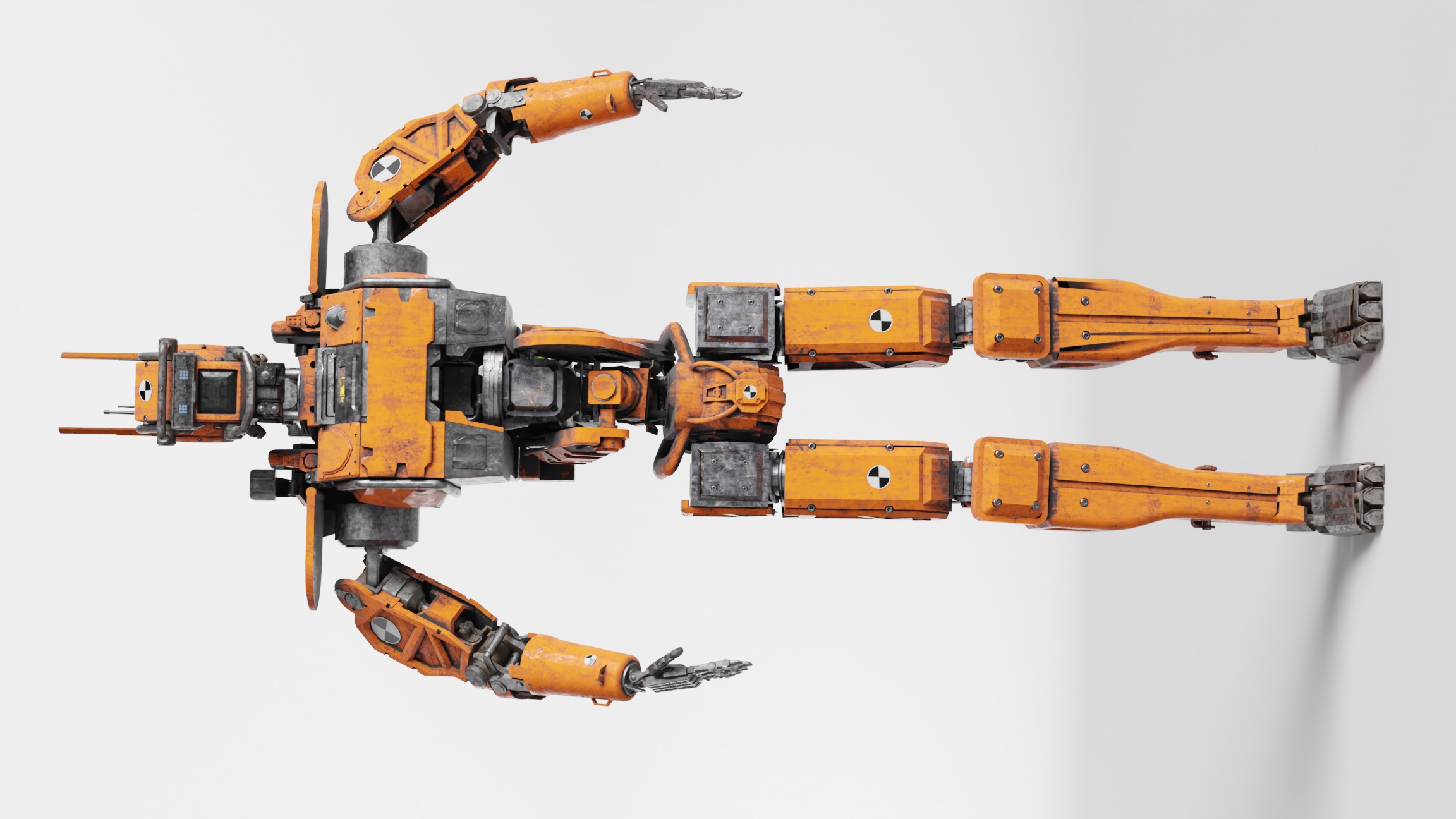 Chappie Prototype Variant Fully IK-RIGGED  3D model_7