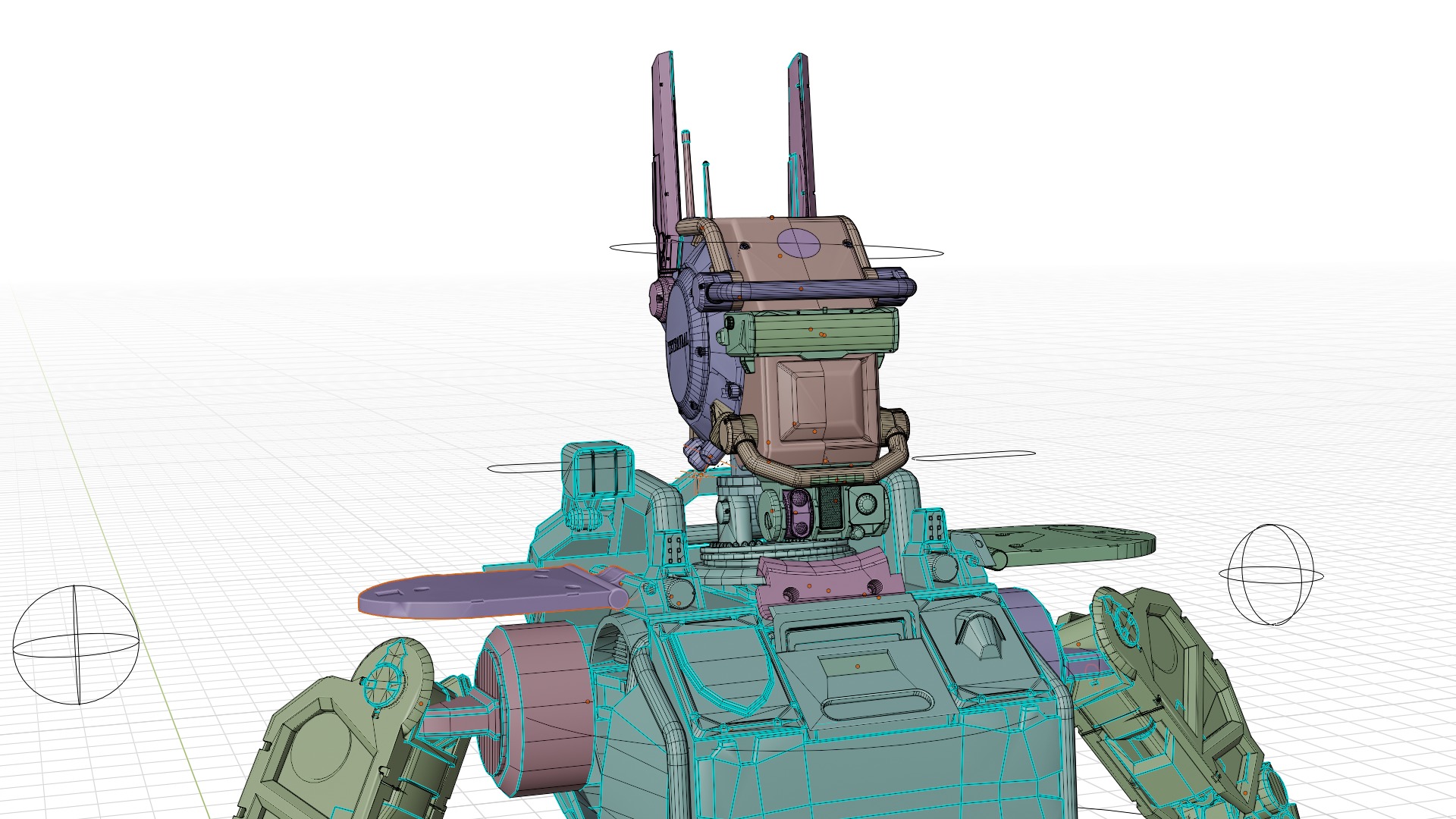 Chappie Prototype Variant Fully IK-RIGGED  3D model_10