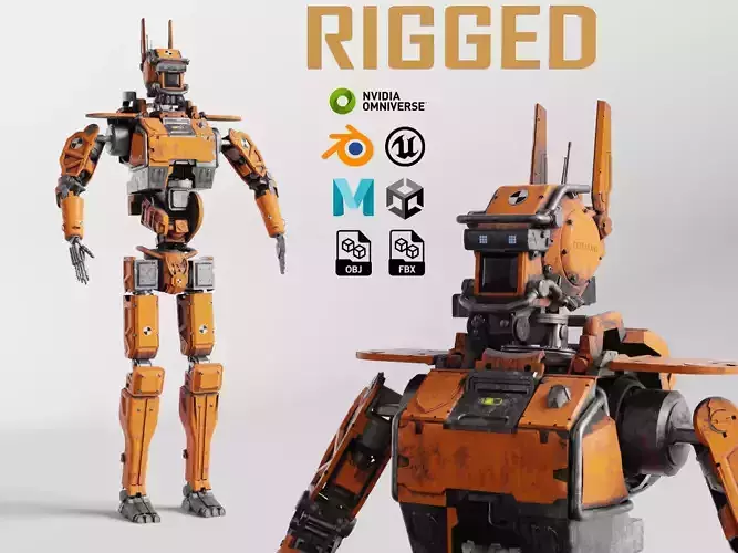 Chappie Prototype Variant Fully IK-RIGGED  3D model