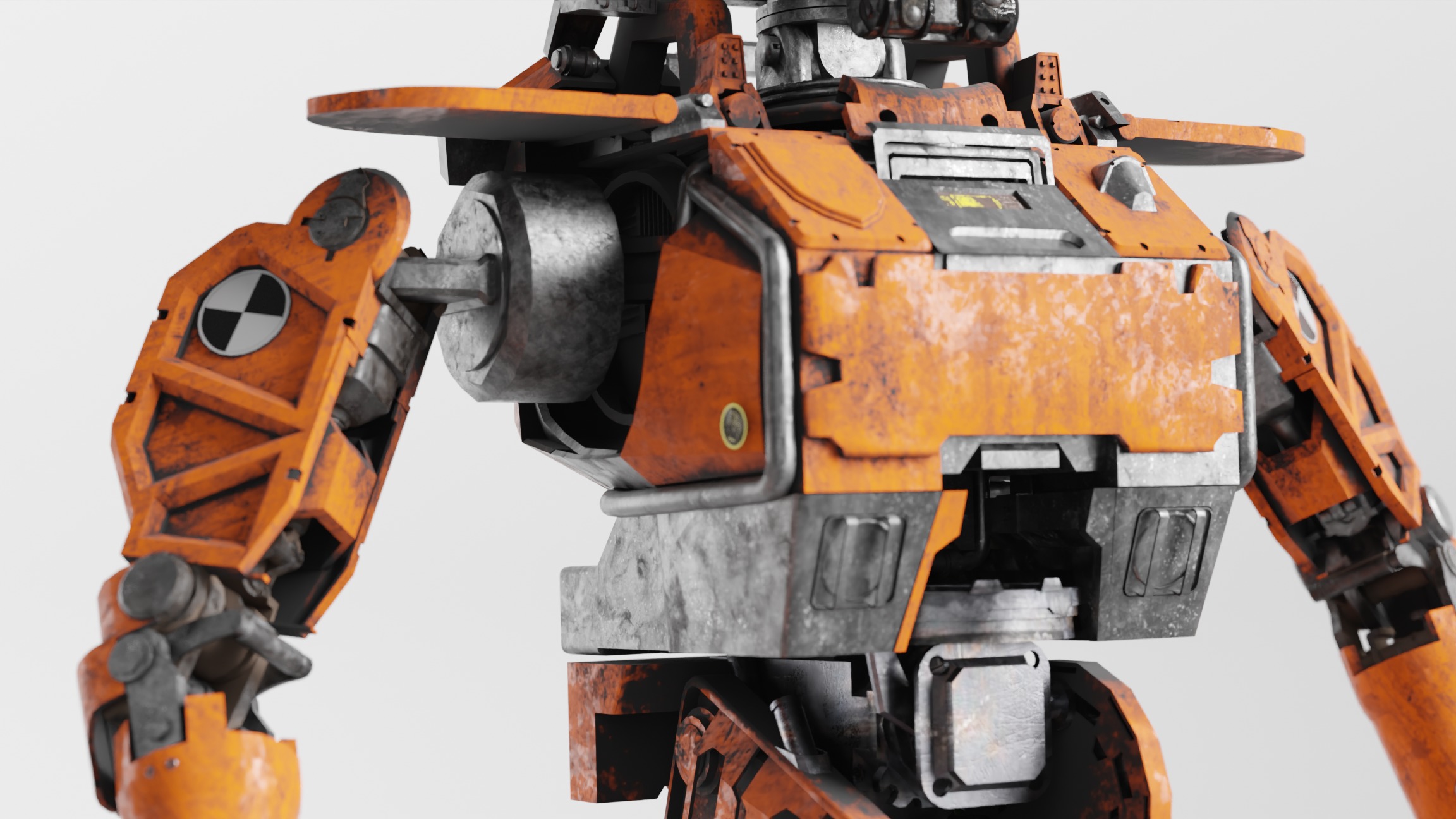 Chappie Prototype Variant Fully IK-RIGGED  3D model_5
