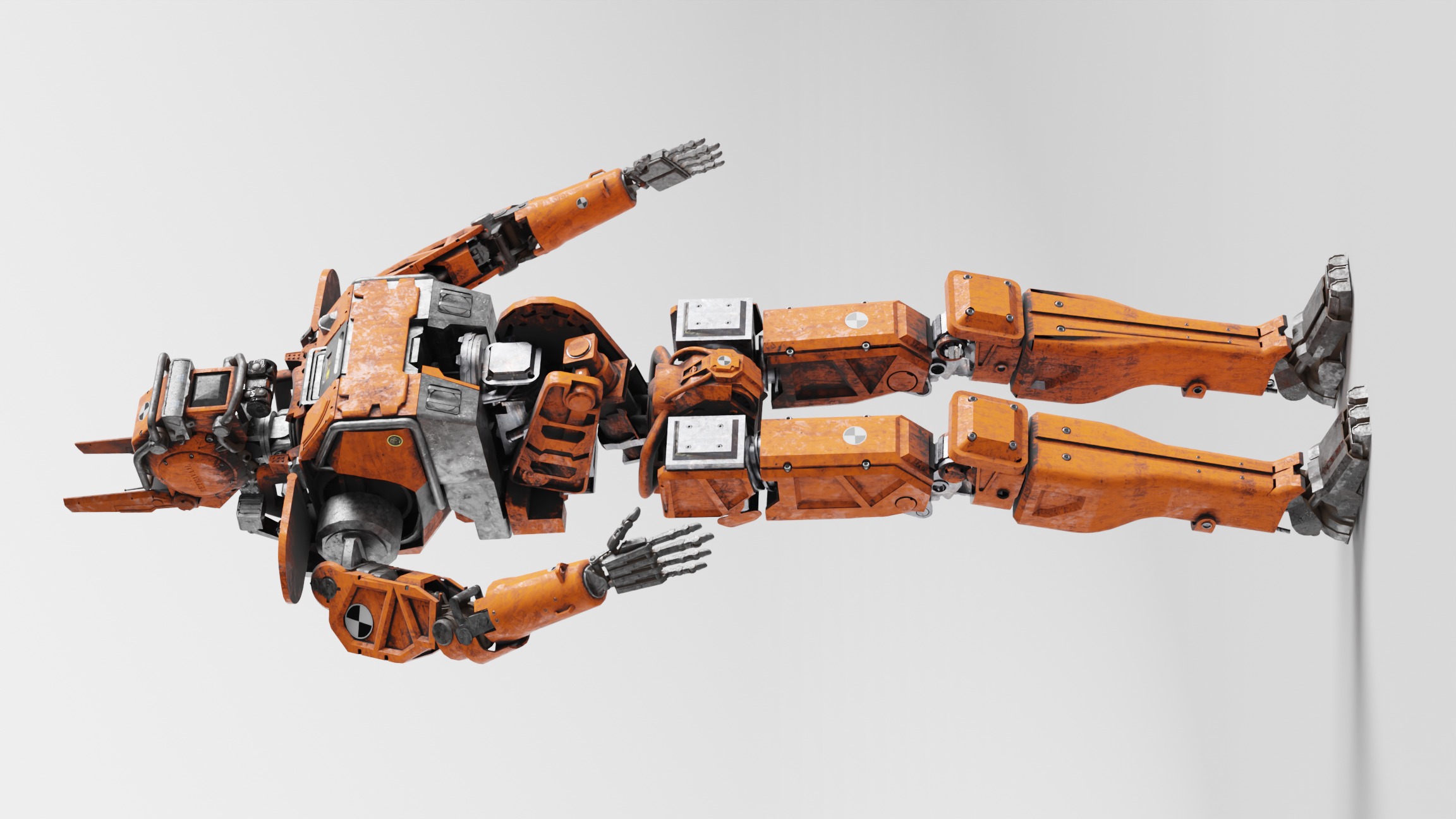 Chappie Prototype Variant Fully IK-RIGGED  3D model_6