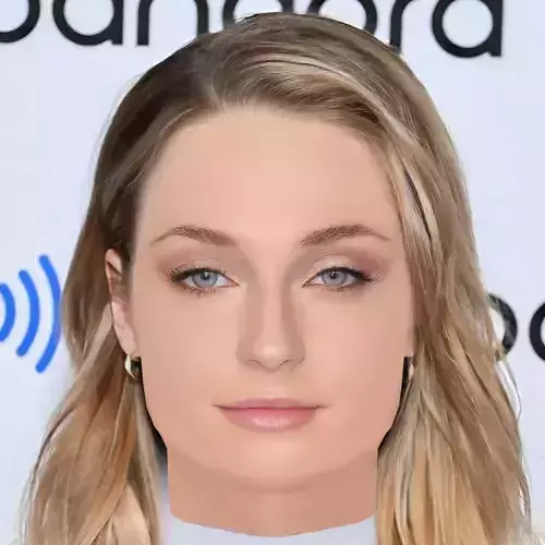 Sophie Turner Head - No Hair - Low poly head for game  Low-poly 3D model