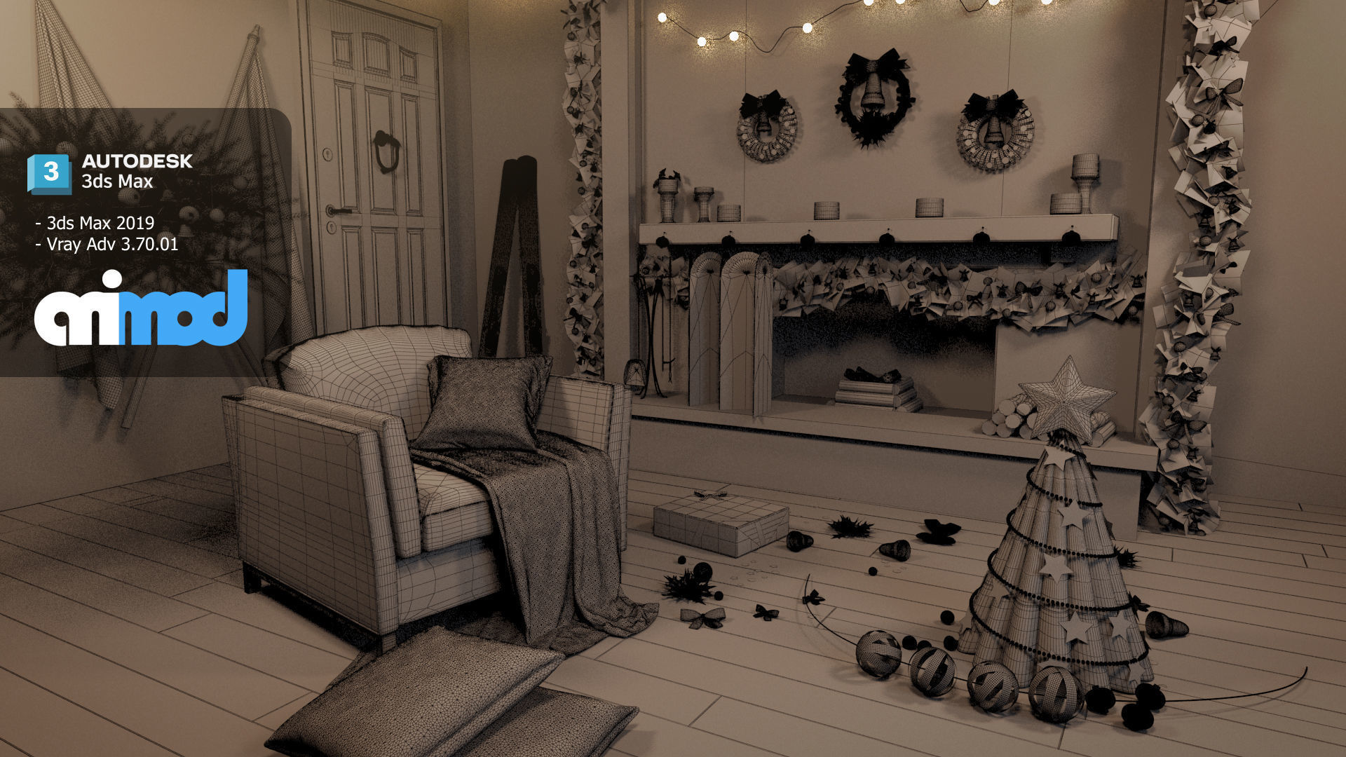 Christmas Home Decor 3D model_5