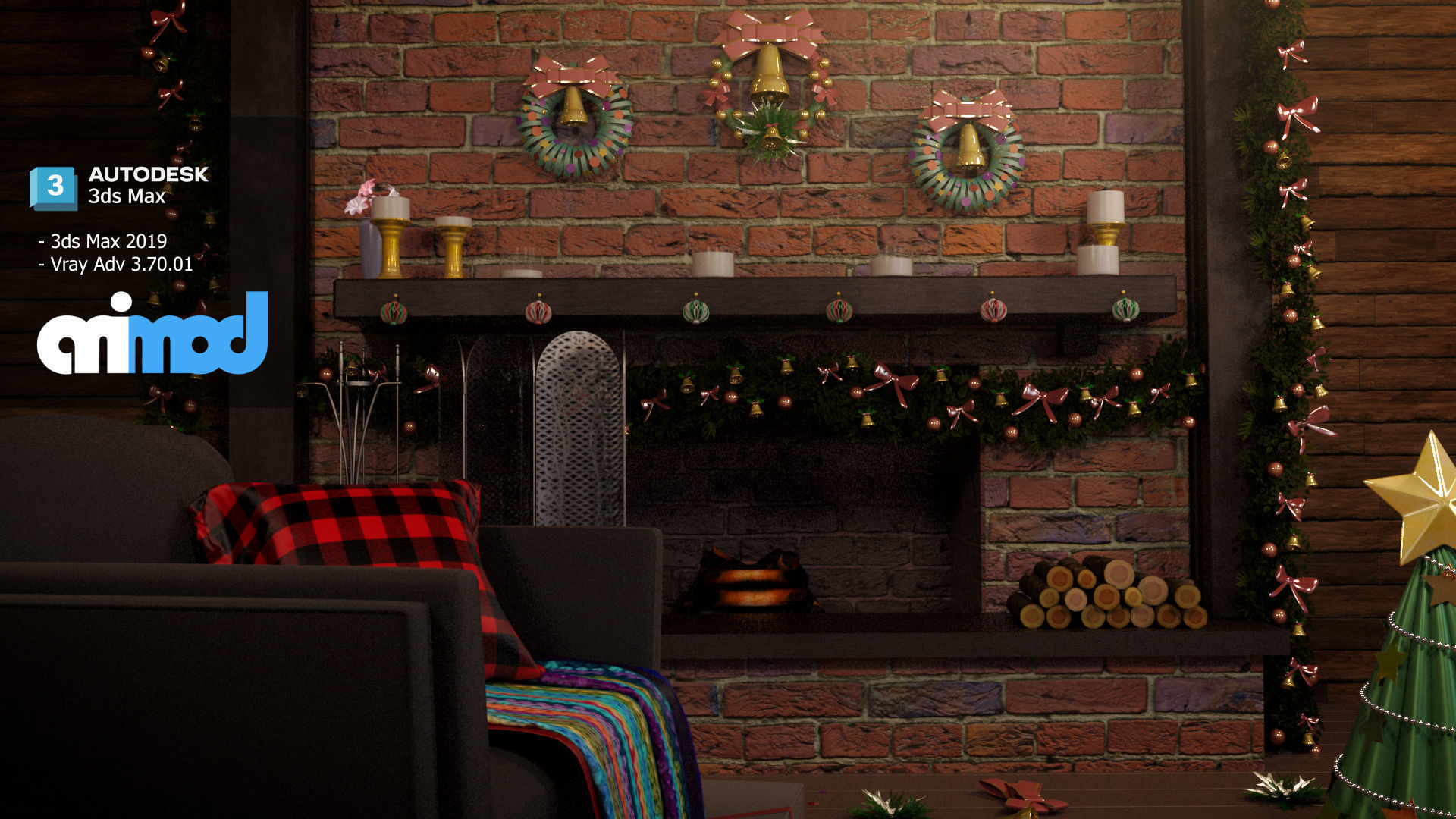 Christmas Home Decor 3D model_4