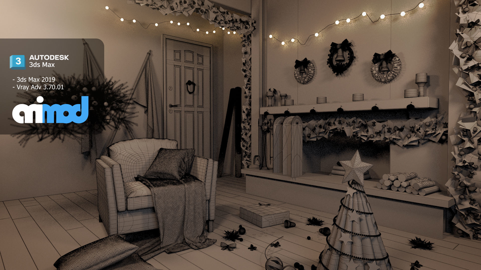 Christmas Home Decor 3D model_6