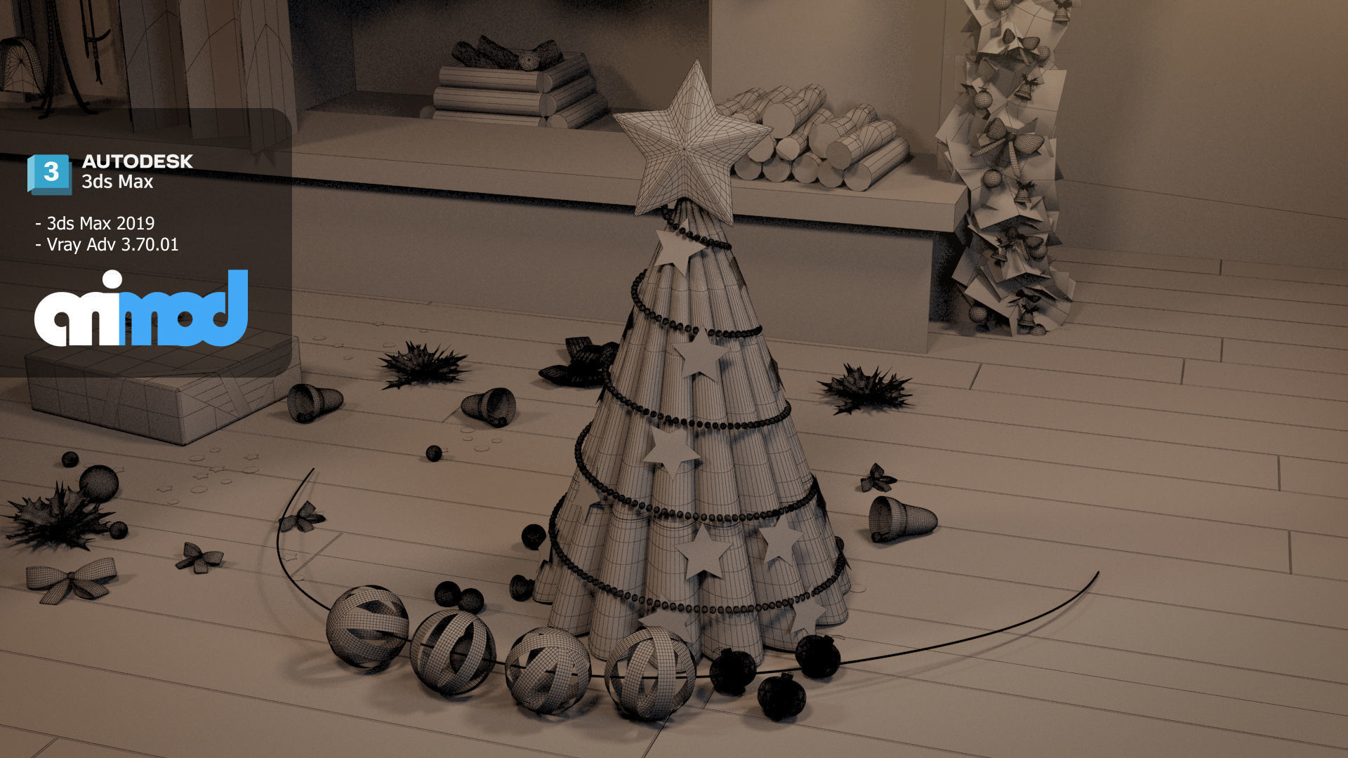 Christmas Home Decor 3D model_8