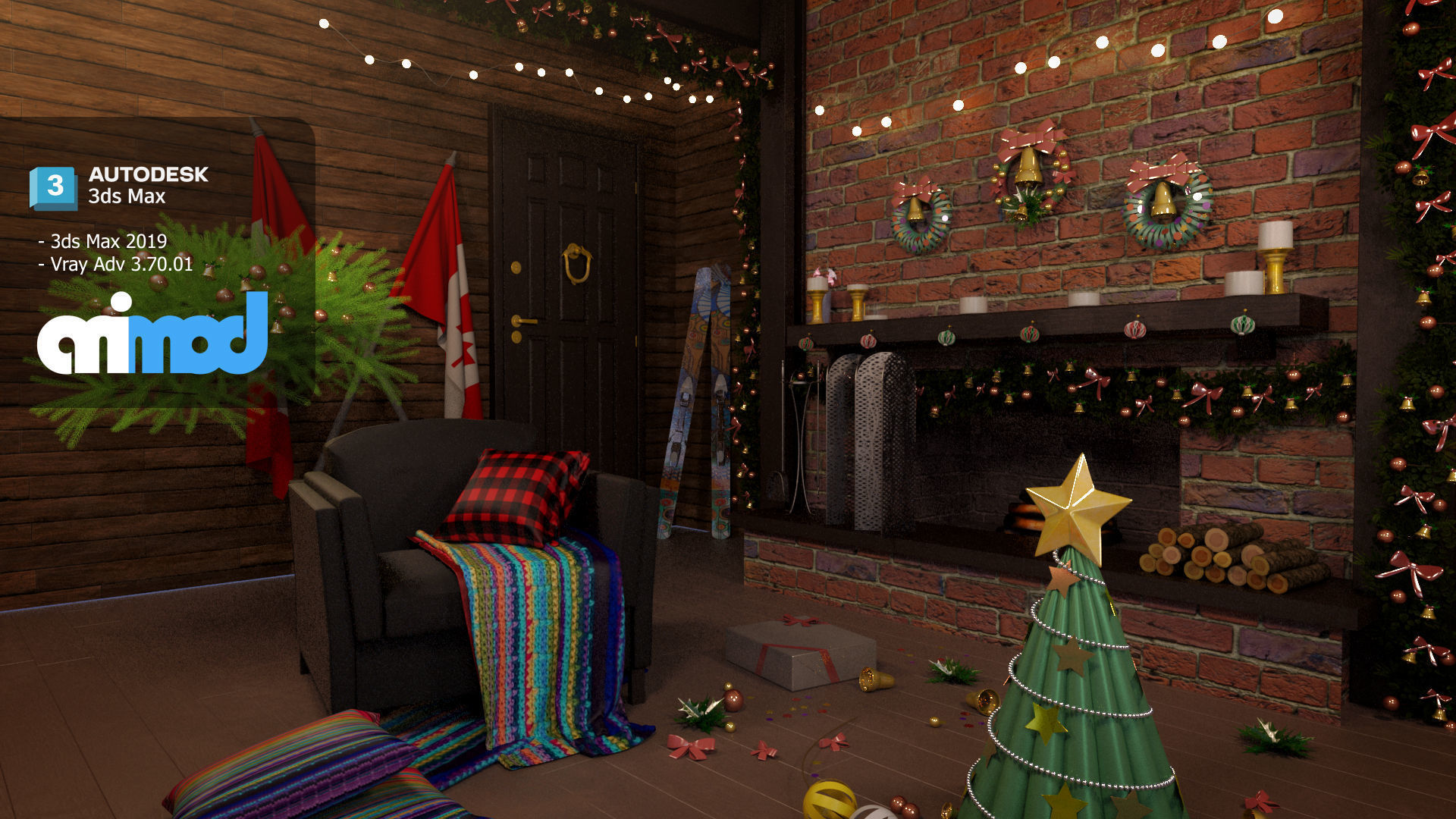 Christmas Home Decor 3D model_1