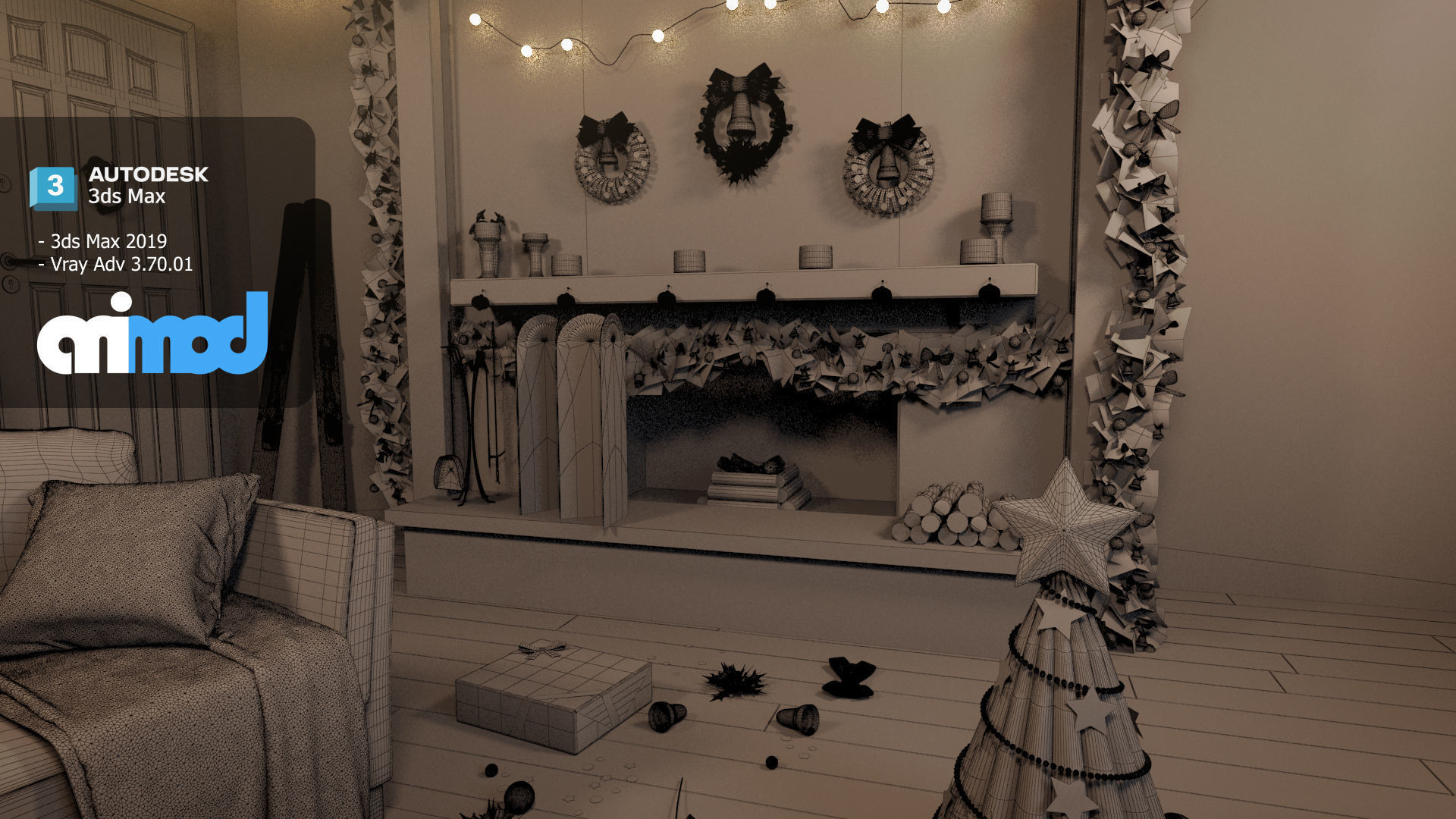 Christmas Home Decor 3D model_7