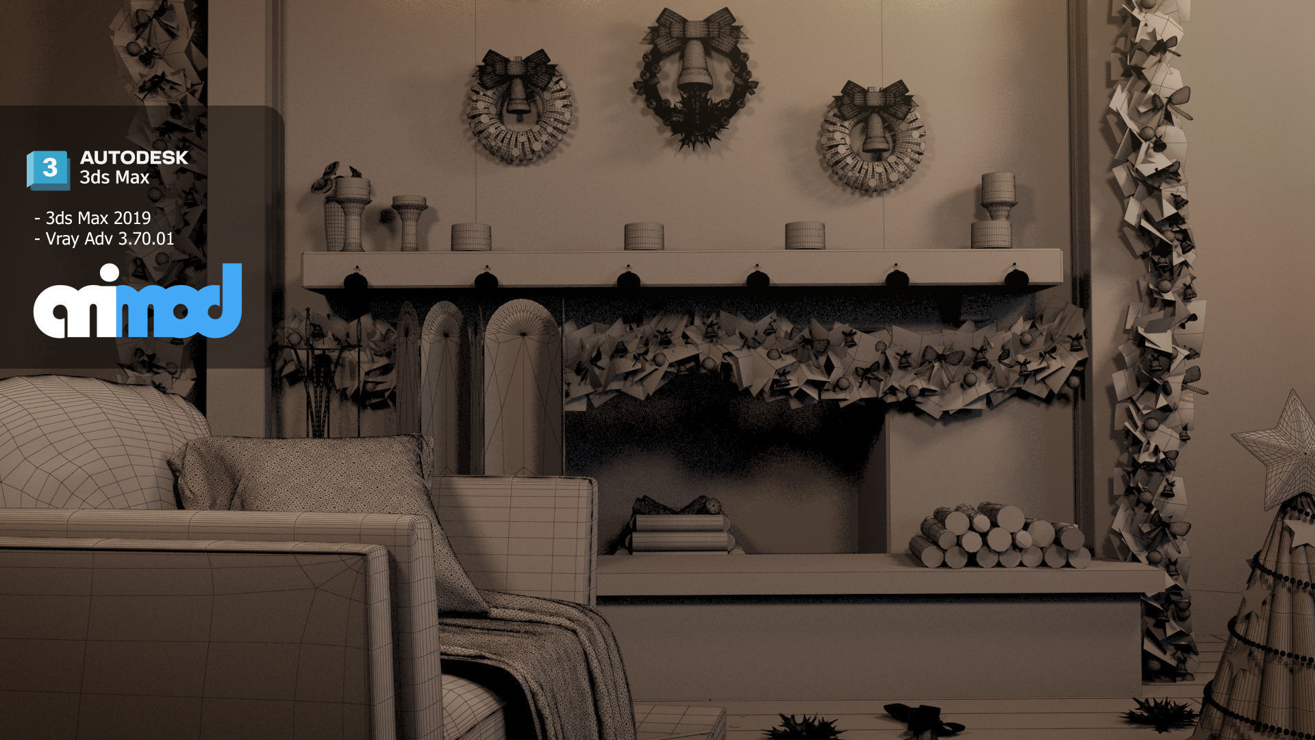 Christmas Home Decor 3D model_9