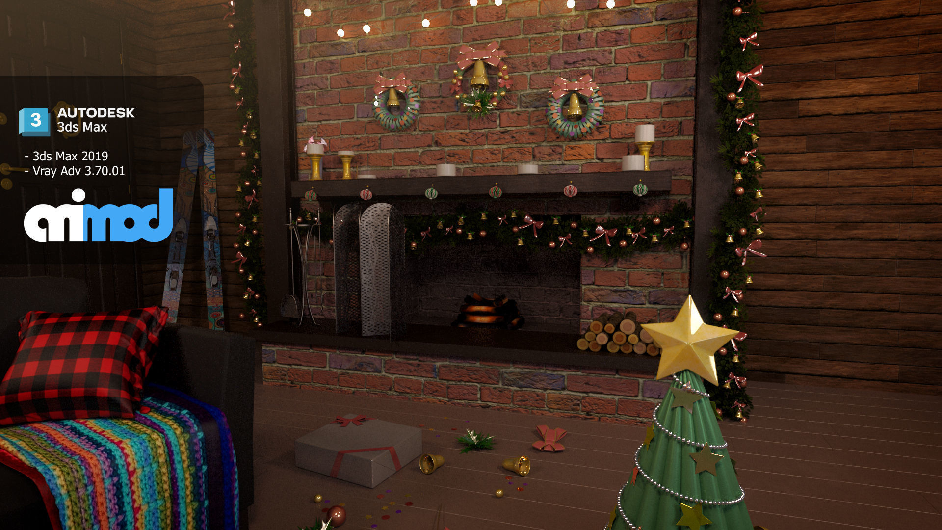 Christmas Home Decor 3D model_2