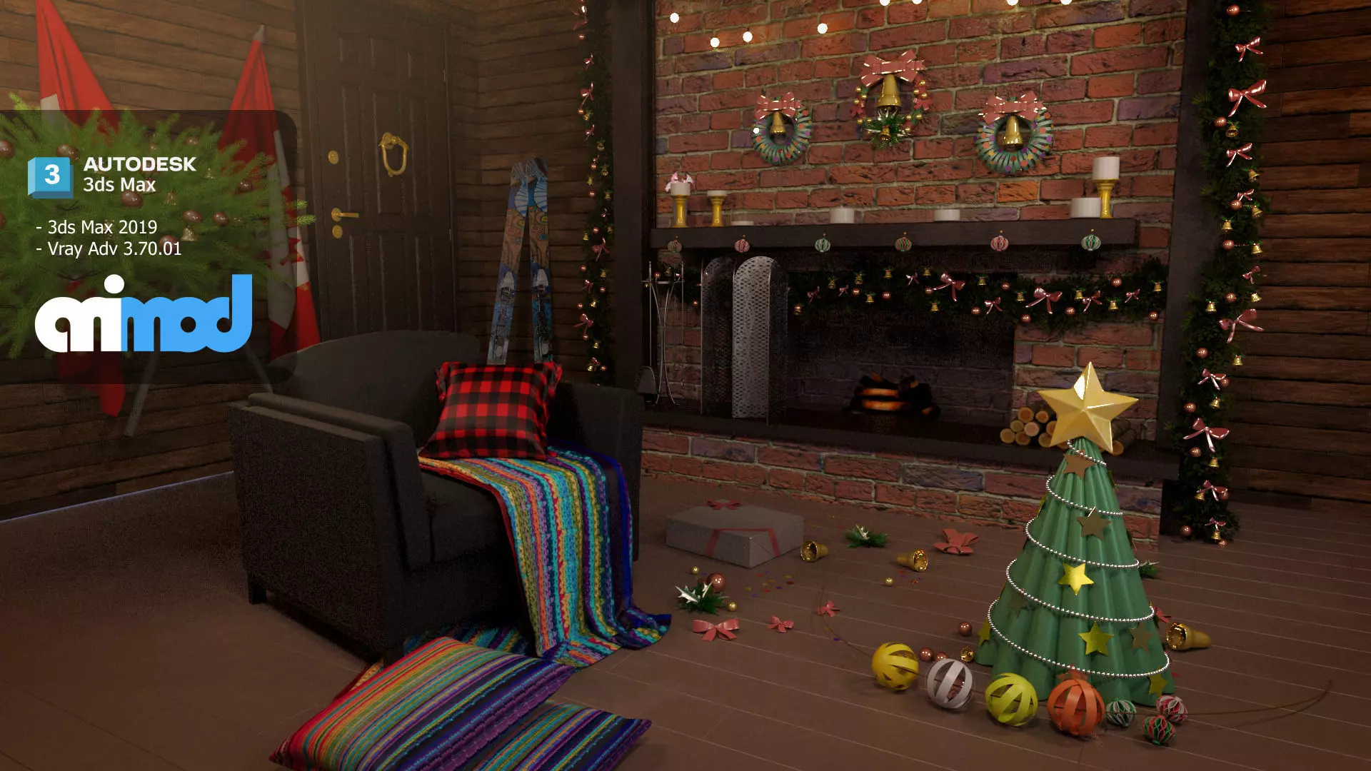 Christmas Home Decor 3D model_0