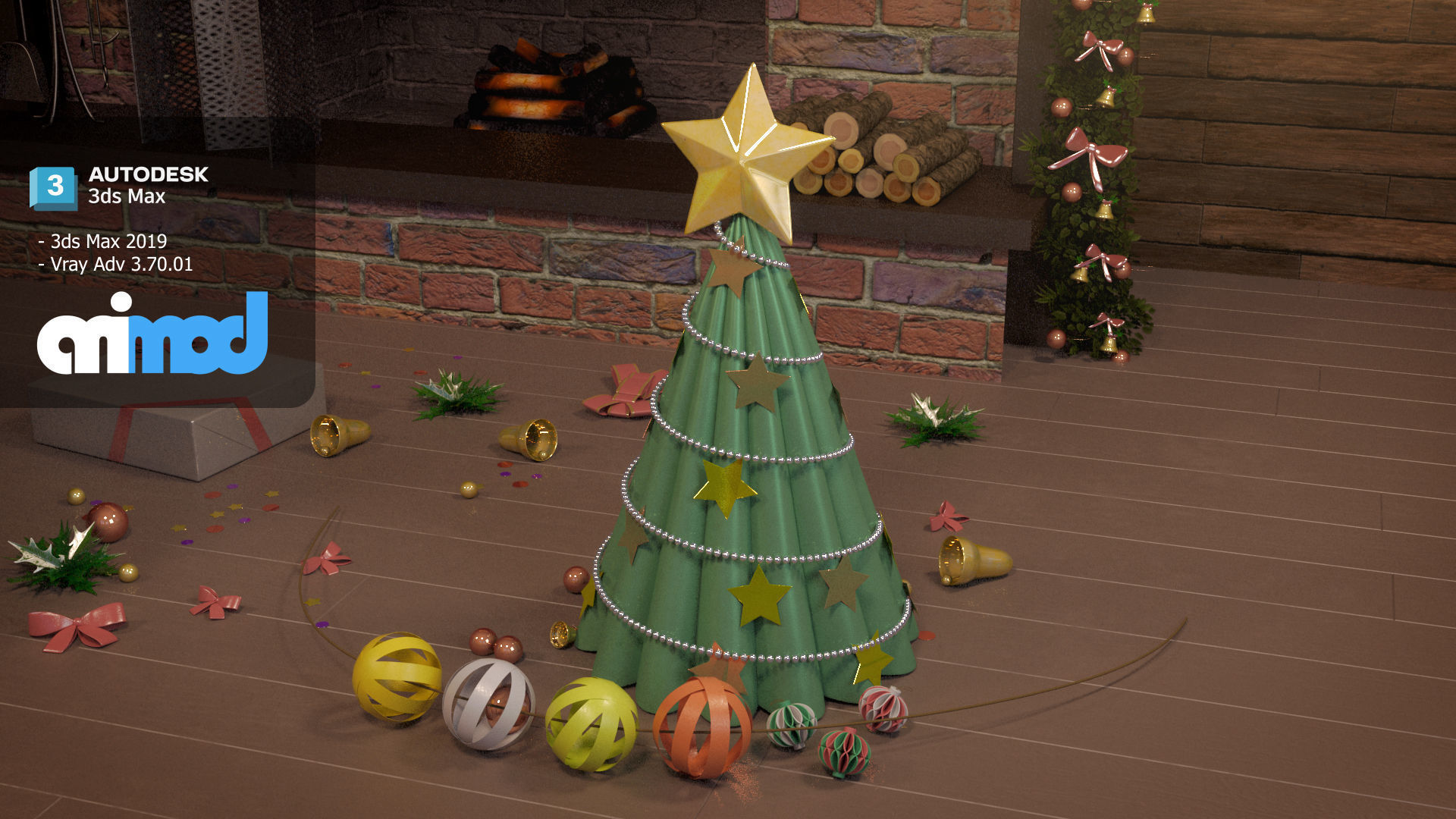 Christmas Home Decor 3D model_3