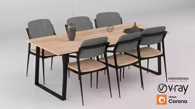 Dining Table amir3design Free 3D model