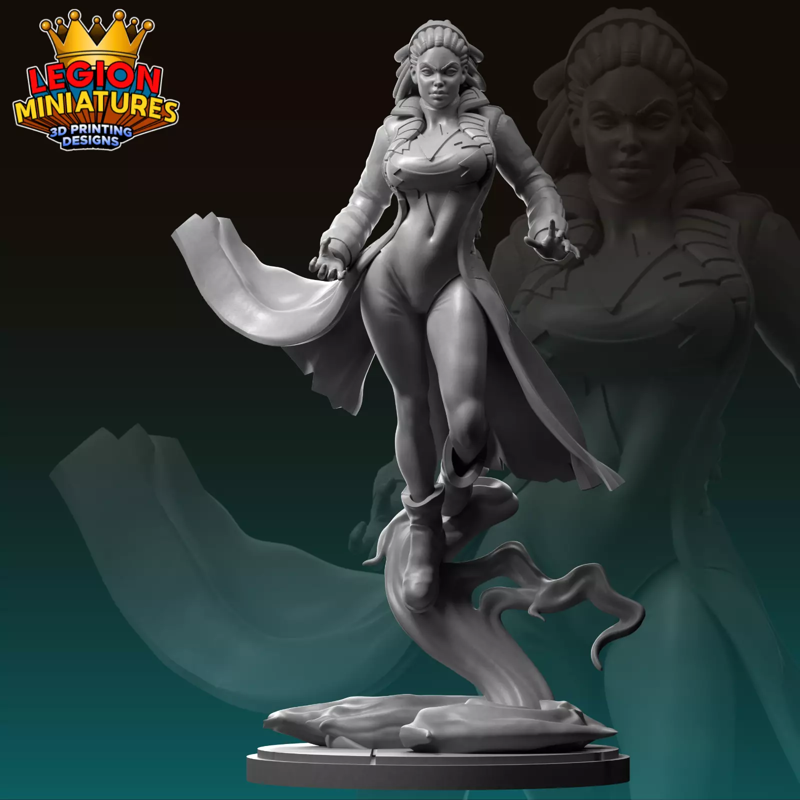 Marvel crisis protocol captain marvel presupported included 3D print model_0