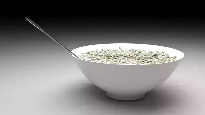Bowl of Oatmeal 3D model