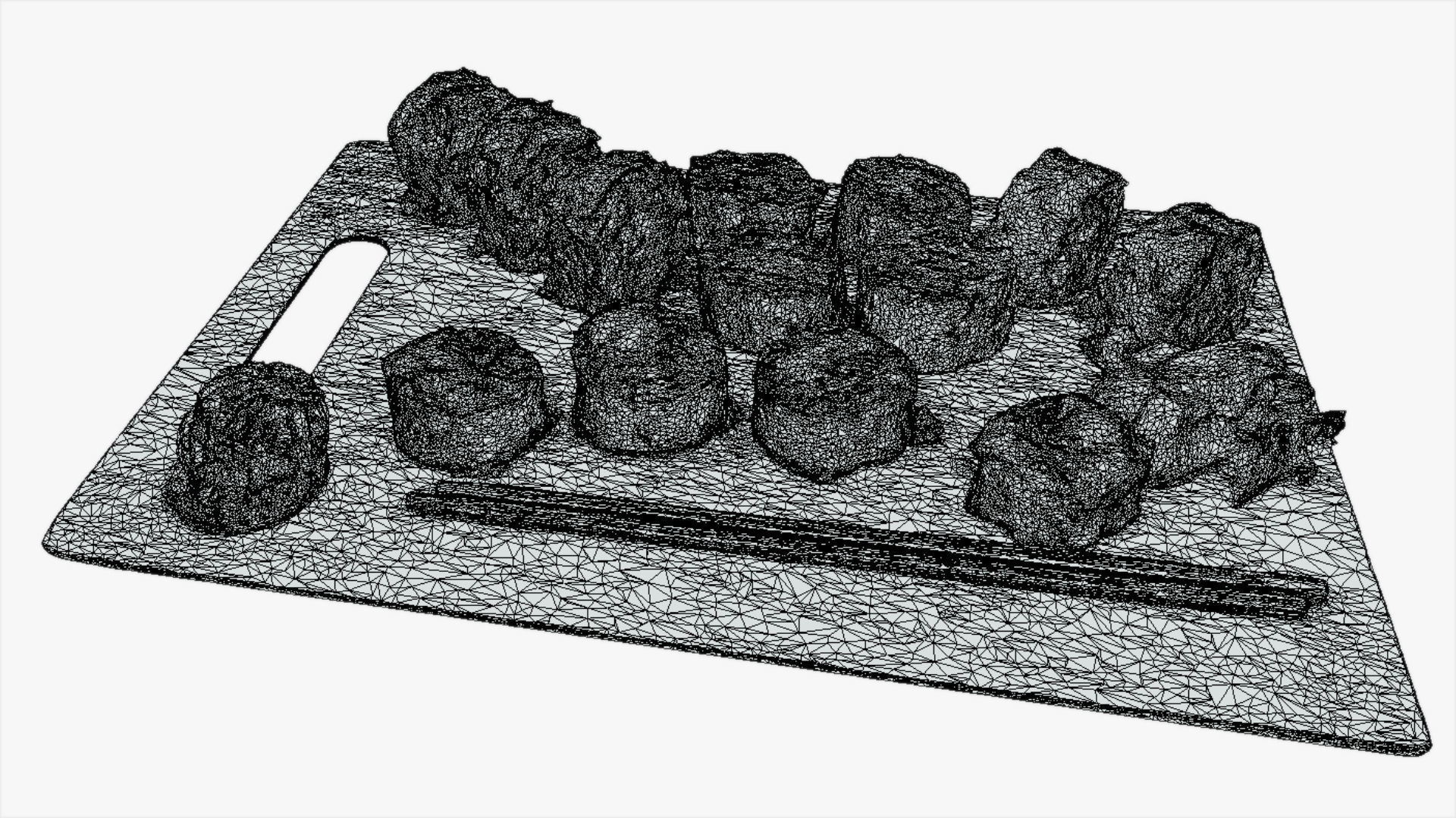 Sushi Low-poly 3D model_7