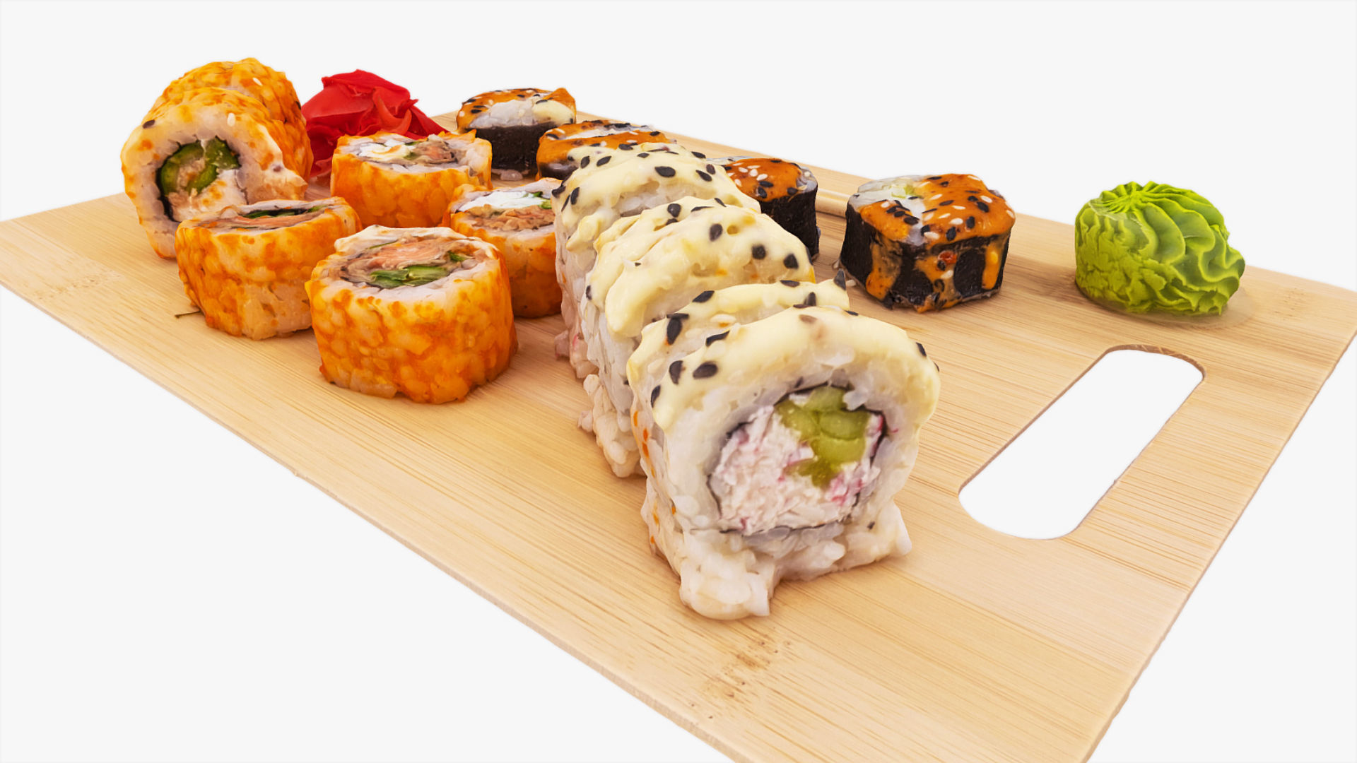 Sushi Low-poly 3D model_3
