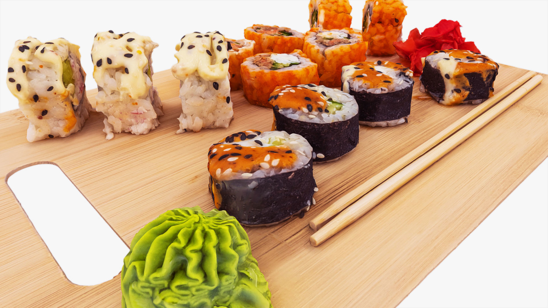 Sushi Low-poly 3D model_4
