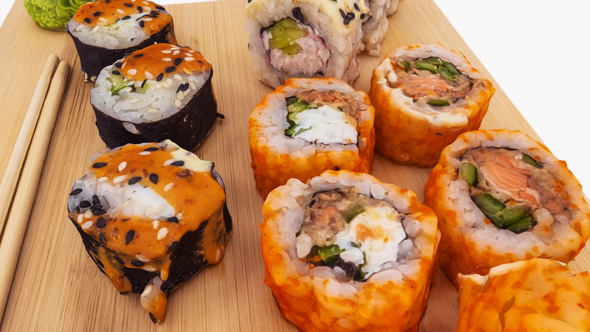 Sushi Low-poly 3D model_6