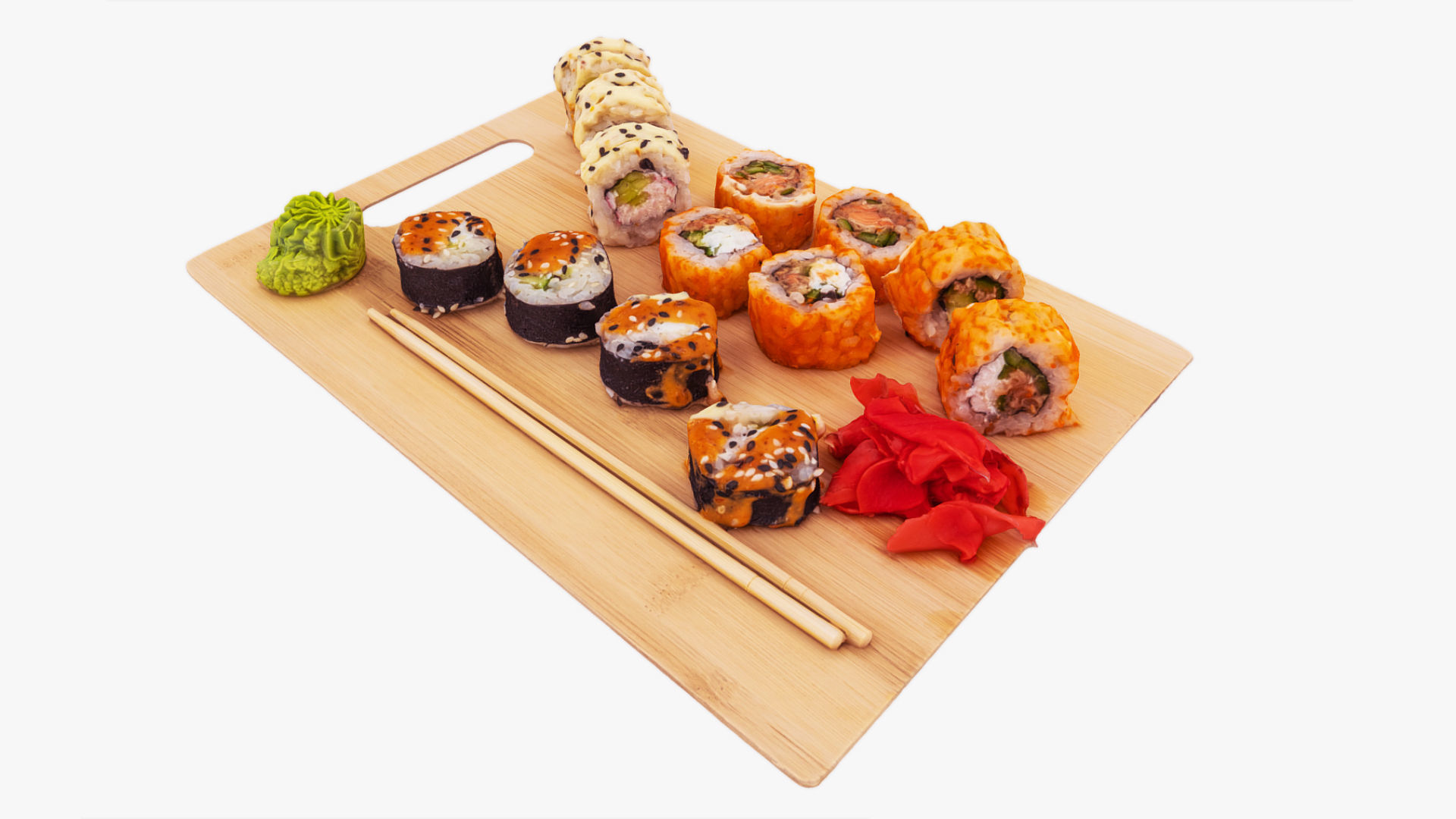 Sushi Low-poly 3D model_1