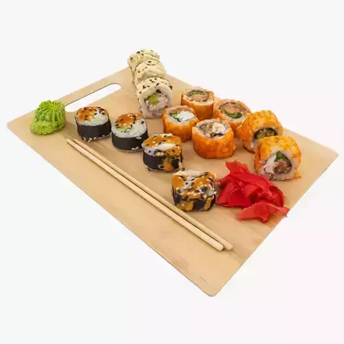 Sushi Low-poly 3D model