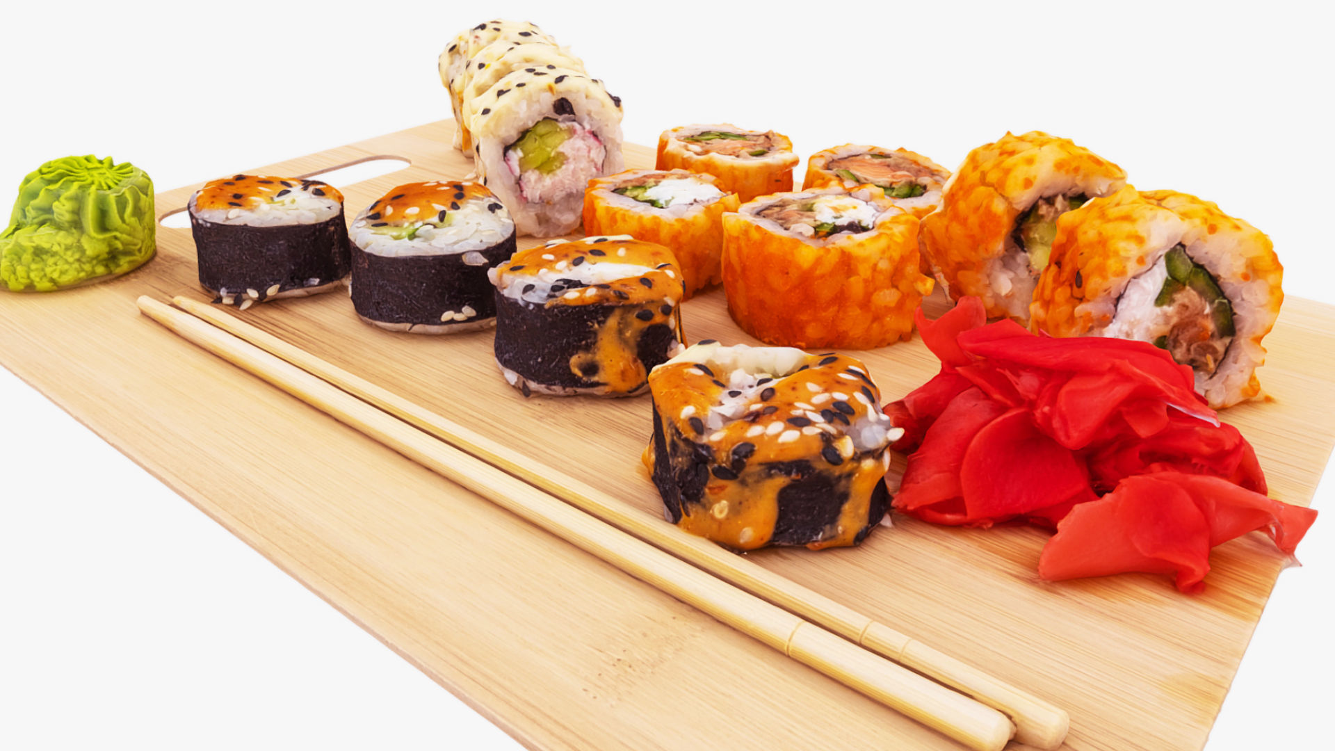 Sushi Low-poly 3D model_2