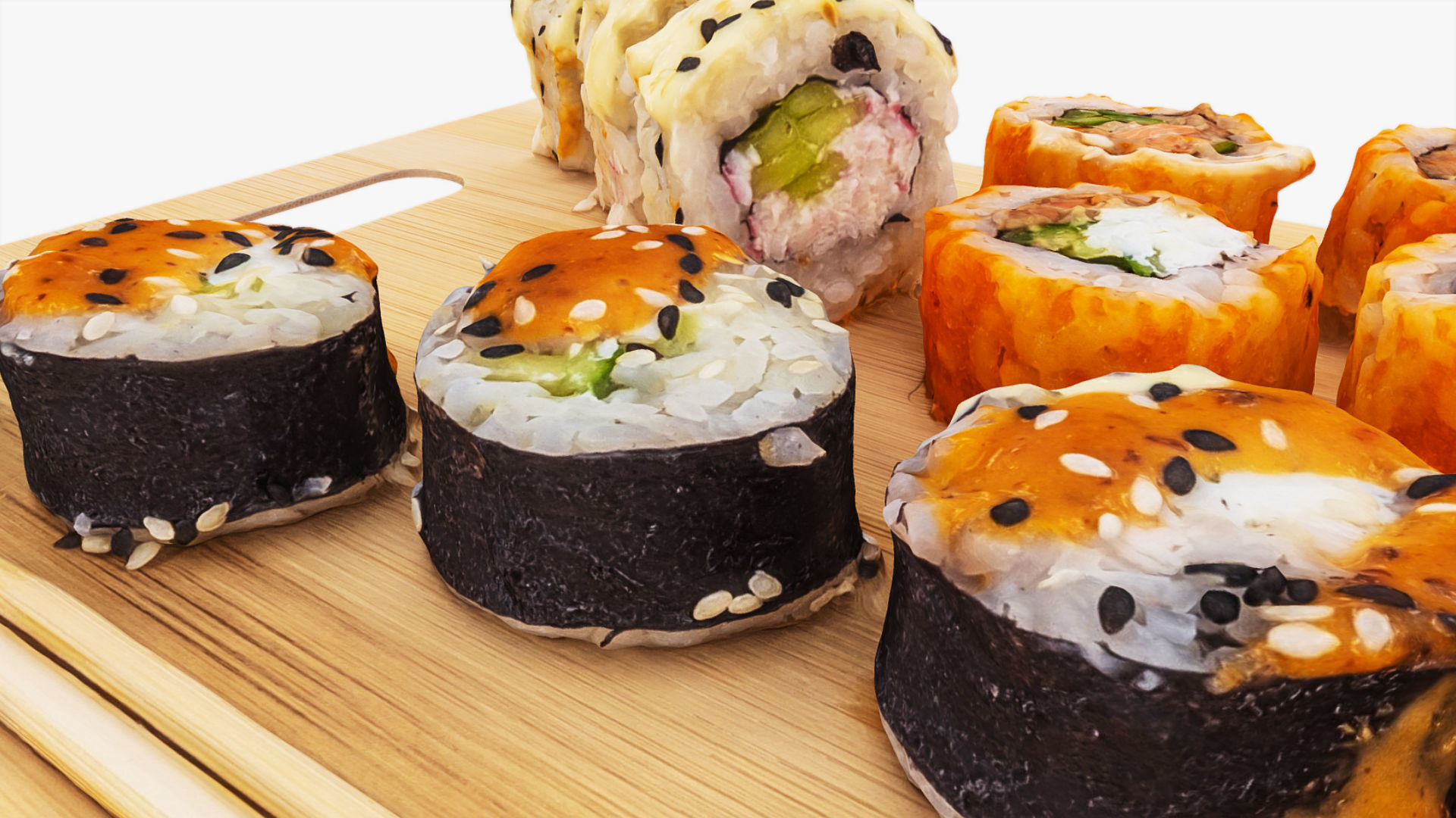 Sushi Low-poly 3D model_5