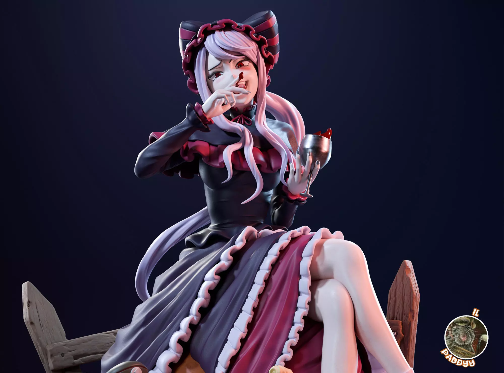 Shalltear Bloodfallen fanart 3D print model_0