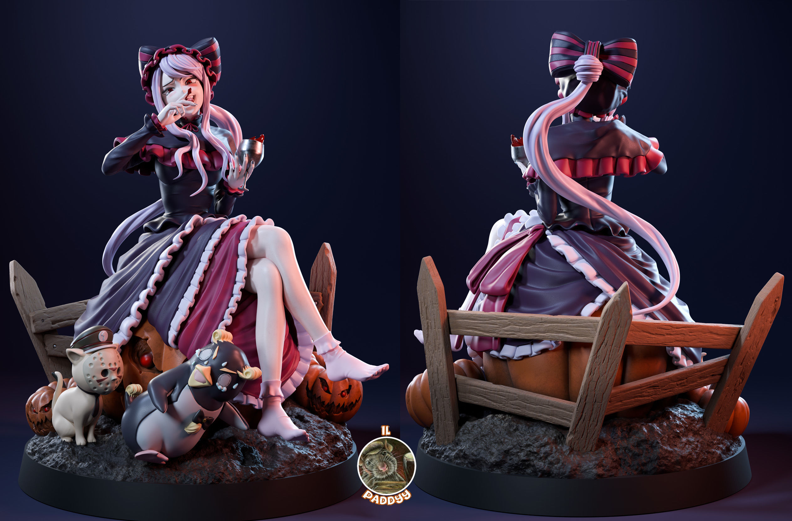 Shalltear Bloodfallen fanart 3D print model_1