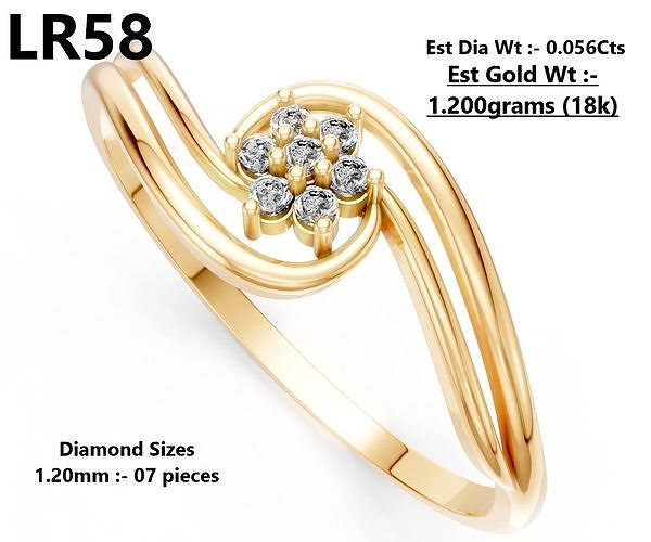 Lightweight Diamond Ring 3D print model