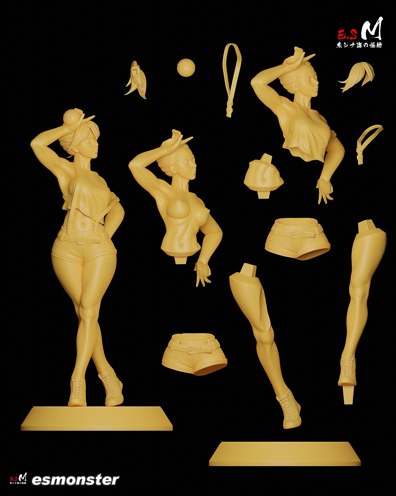 Misty pokemon trainer with NSFW CHARACTER BY ESM 3D print model_33