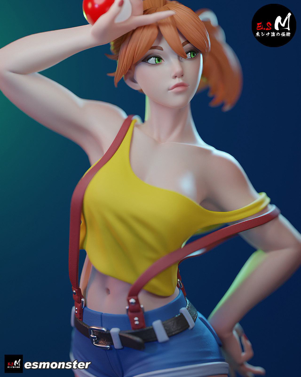 Misty pokemon trainer with NSFW CHARACTER BY ESM 3D print model_15
