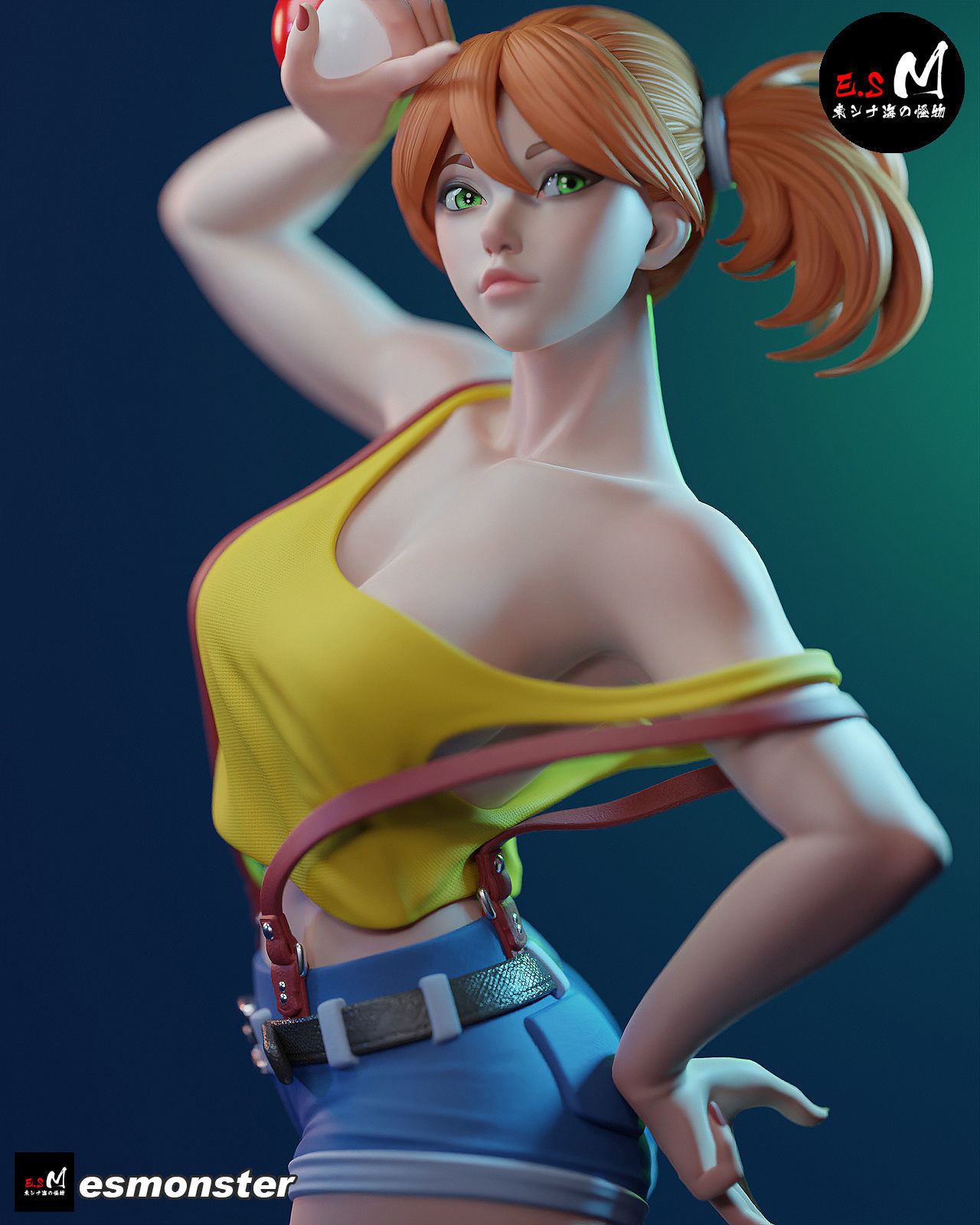 Misty pokemon trainer with NSFW CHARACTER BY ESM 3D print model_14