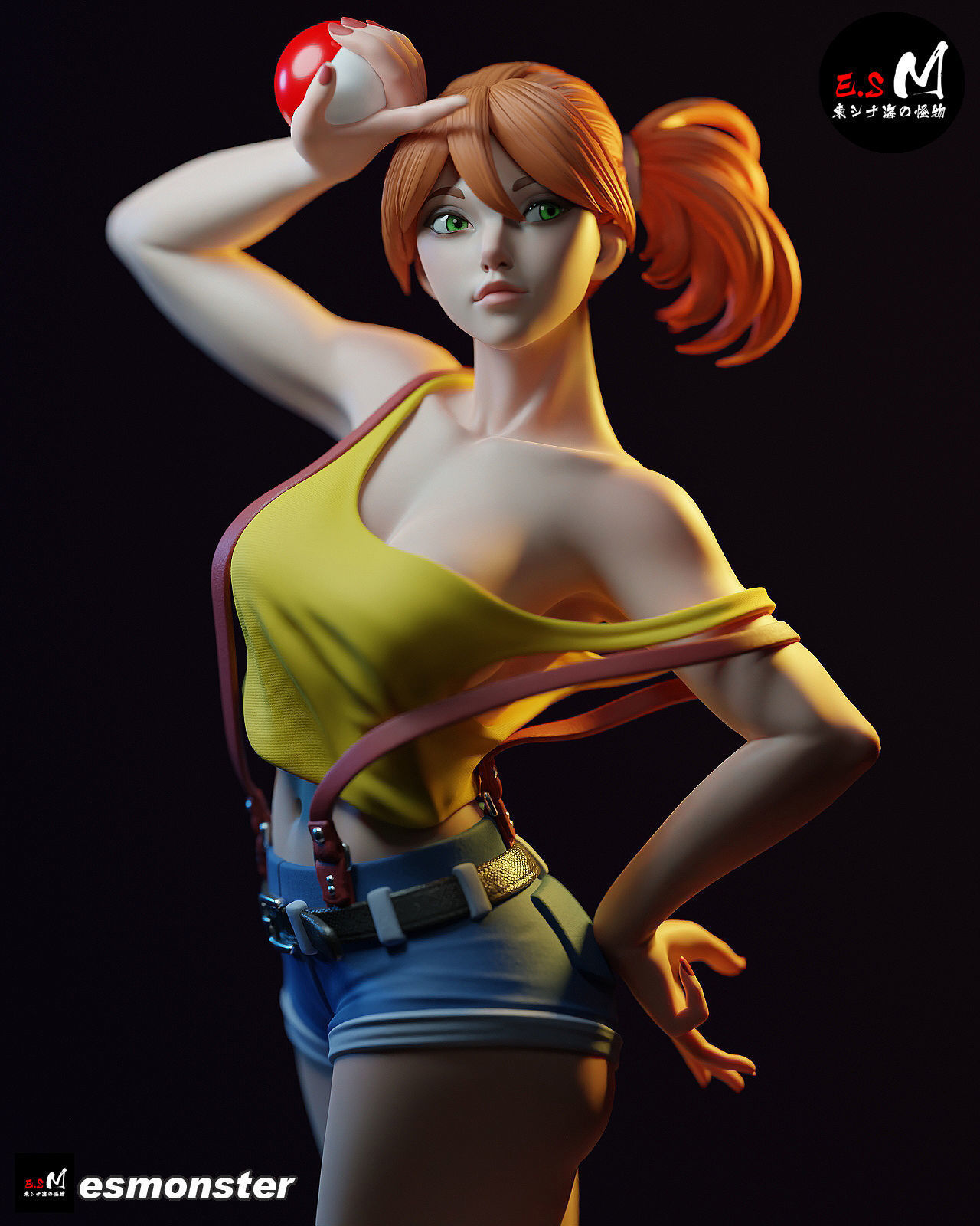 Misty pokemon trainer with NSFW CHARACTER BY ESM 3D print model_23