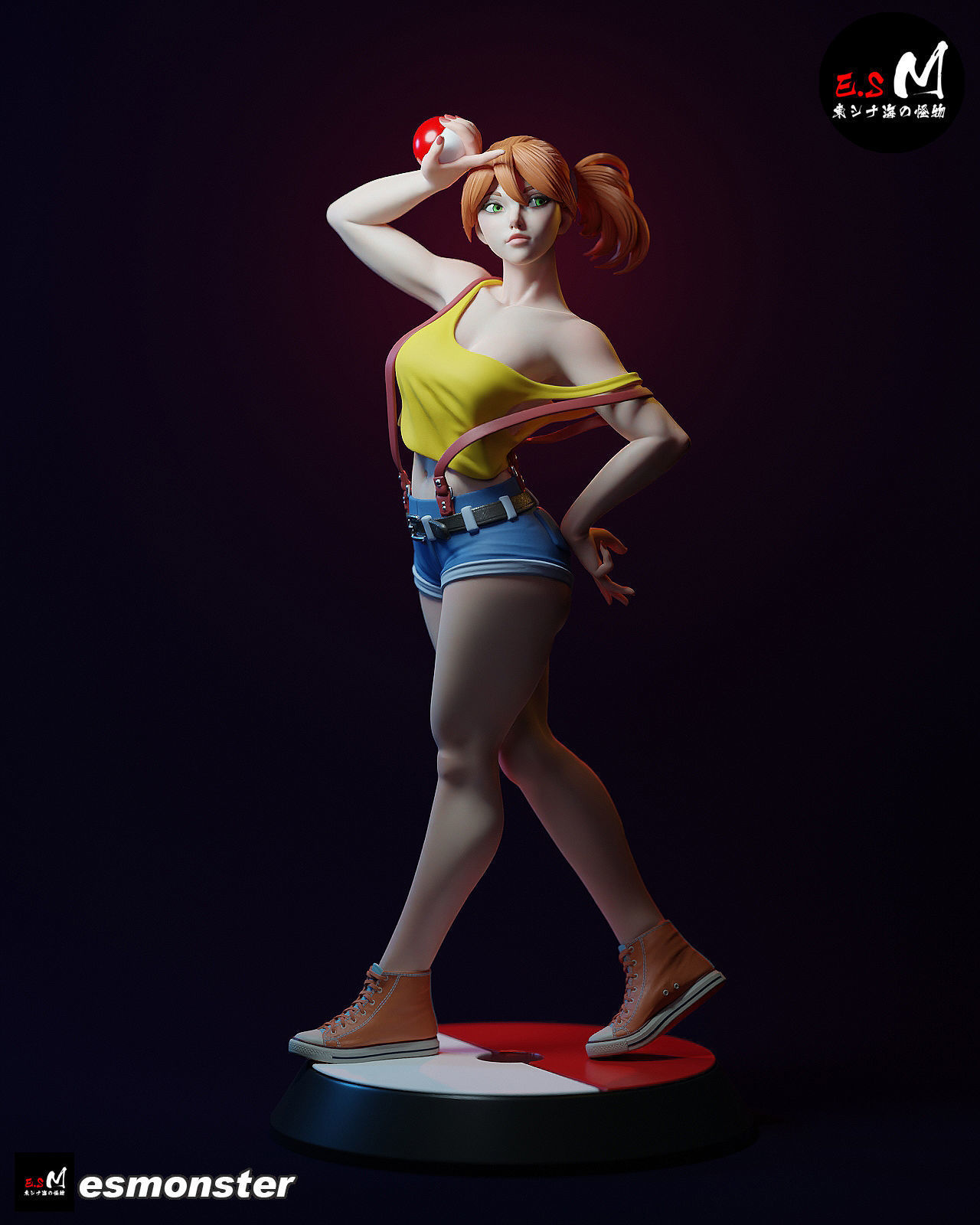 Misty pokemon trainer with NSFW CHARACTER BY ESM 3D print model_1