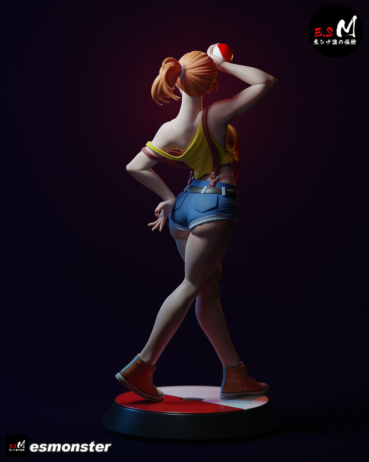 Misty pokemon trainer with NSFW CHARACTER BY ESM 3D print model_3