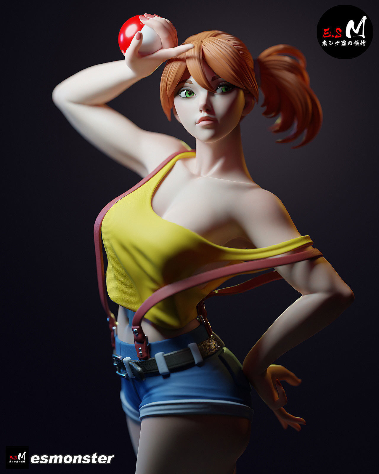 Misty pokemon trainer with NSFW CHARACTER BY ESM 3D print model_25