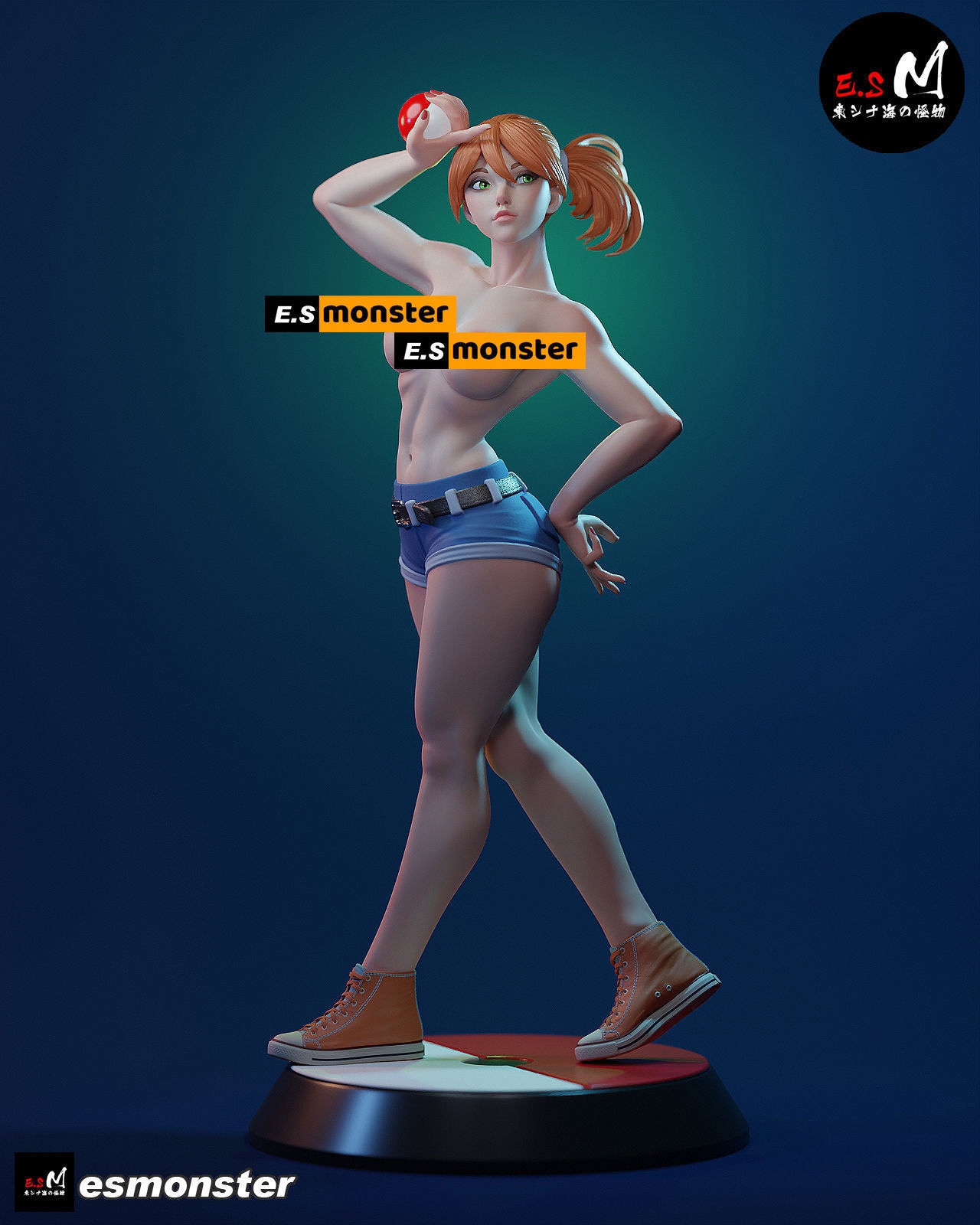 Misty pokemon trainer with NSFW CHARACTER BY ESM 3D print model_9