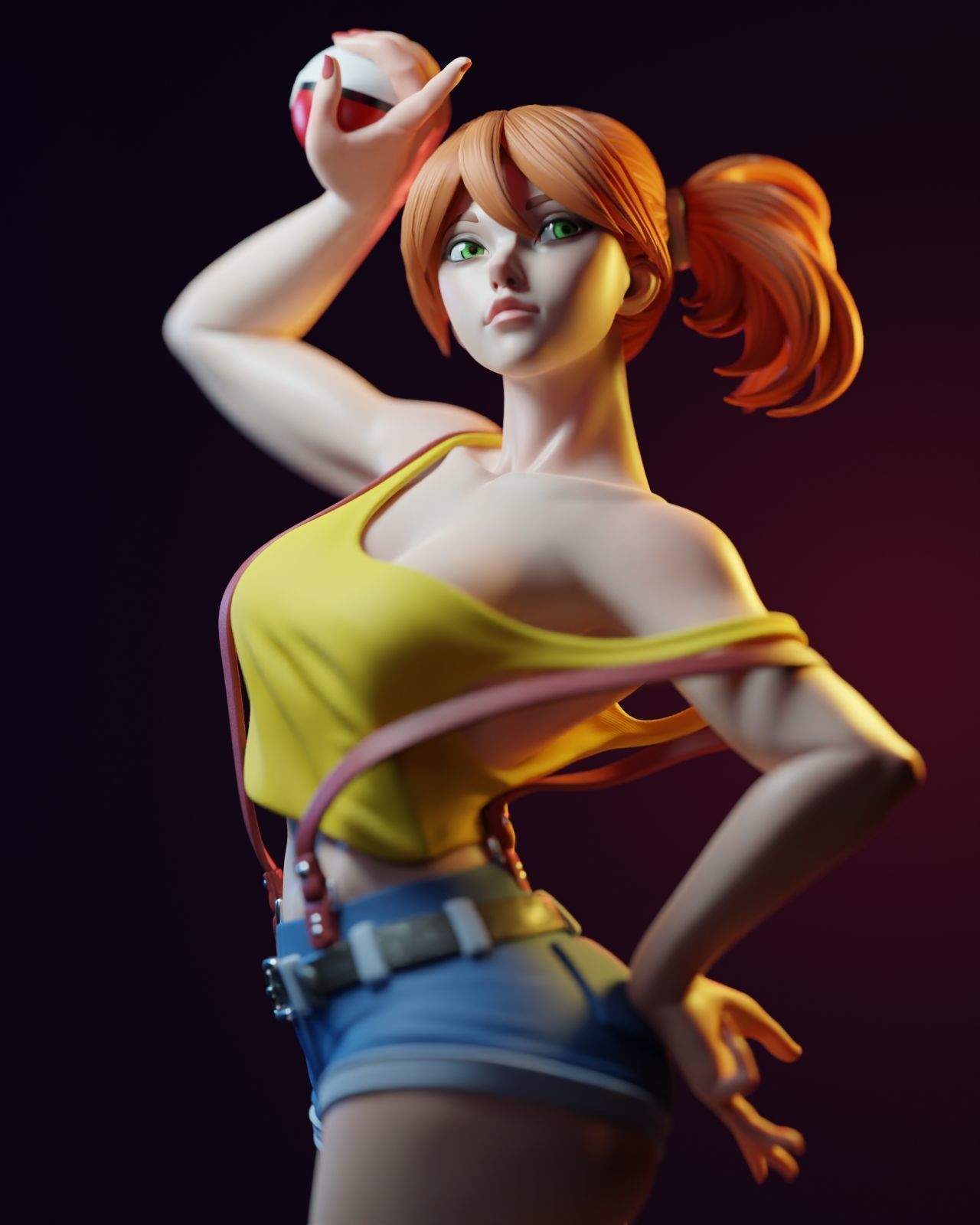 Misty pokemon trainer with NSFW CHARACTER BY ESM 3D print model_29