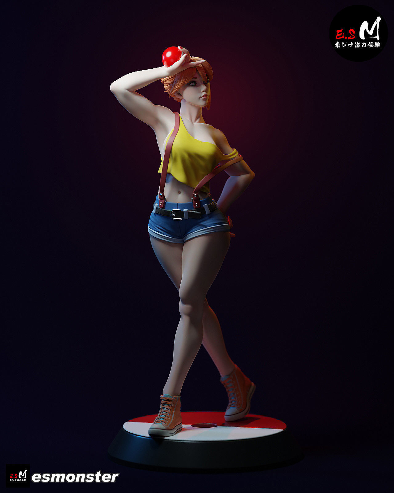 Misty pokemon trainer with NSFW CHARACTER BY ESM 3D print model_2