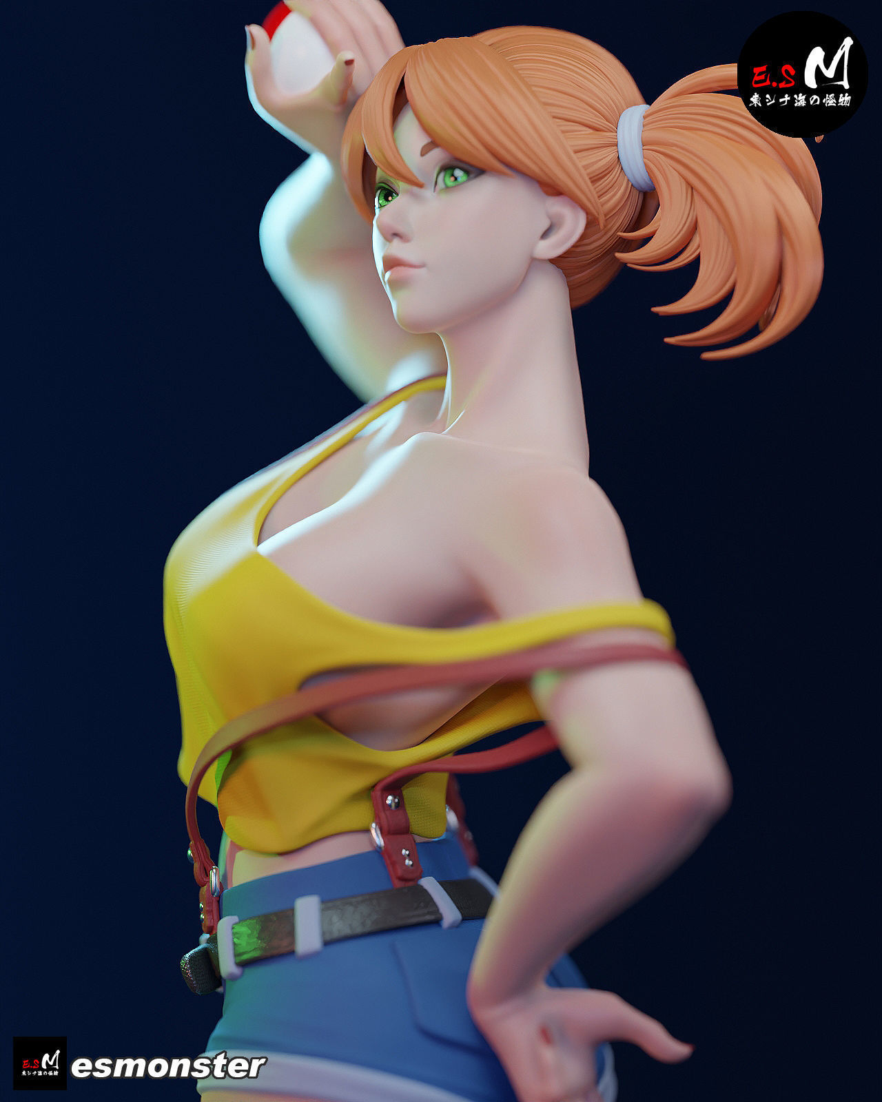 Misty pokemon trainer with NSFW CHARACTER BY ESM 3D print model_22