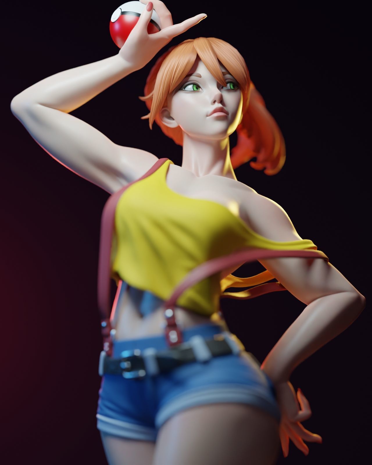 Misty pokemon trainer with NSFW CHARACTER BY ESM 3D print model_31